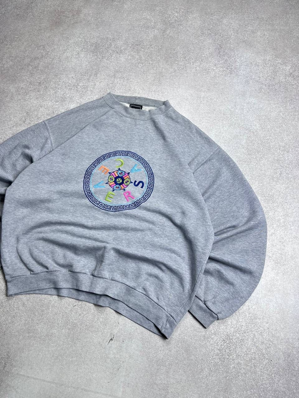 Other Vintage 90's Versace Big Logo Embroidery Boxy Sweatshirt XL Size US XL / EU 56 / 4 - 2 Thumbnail