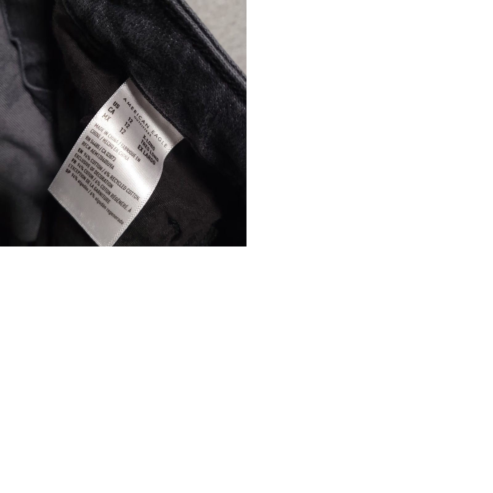 American Eagle Outfitters VINTAGE American Eagle Outfitters Mom Jeans Women 12 Tall Black Stretch High Distressed Jeans Mens Womens Girls Size 34" / US 12 / IT 48 - 10 Thumbnail