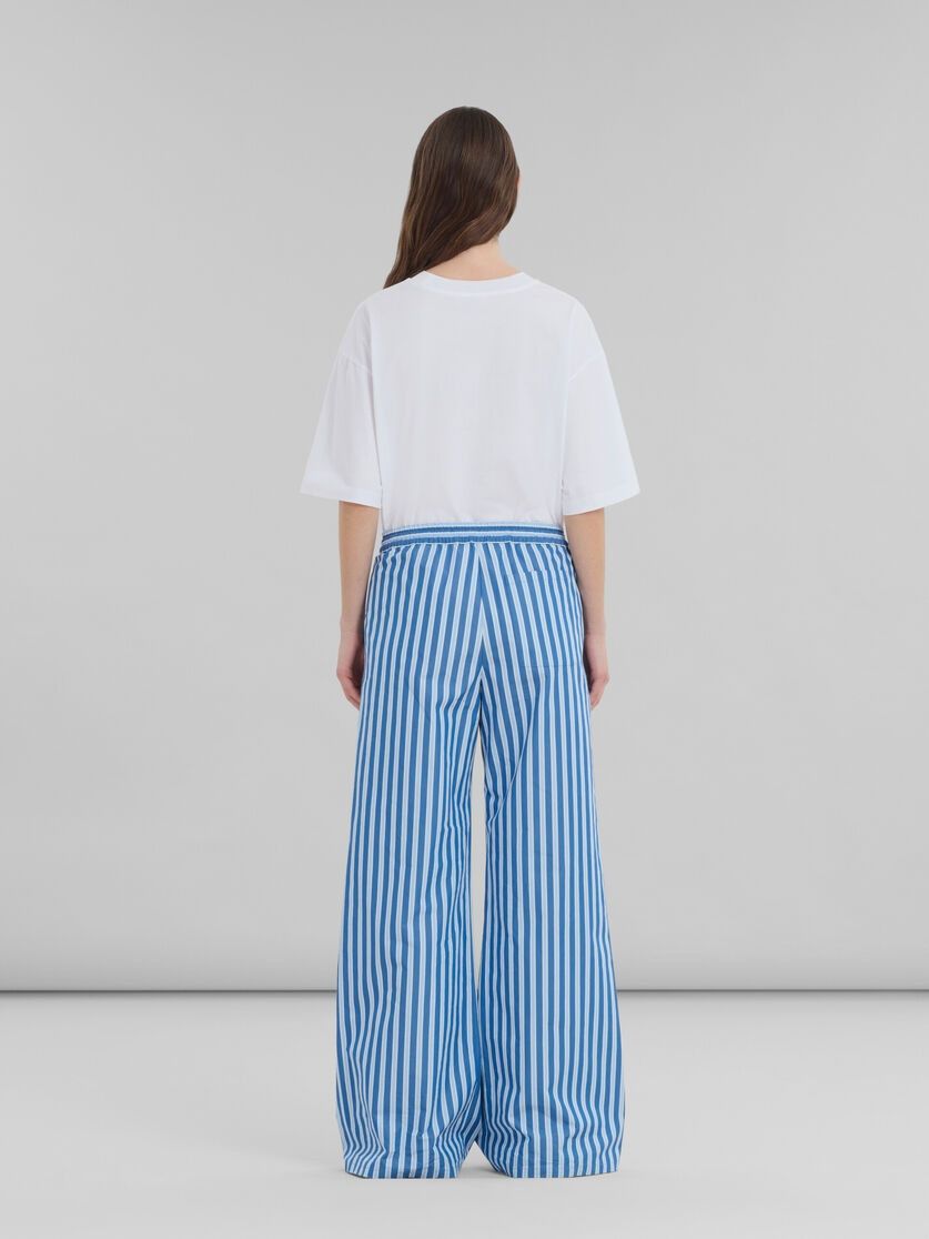 Marni oc11z0525 Striped Wide Leg Trousers in Blue Size 27" / US 4 / IT 40 - 4 Thumbnail