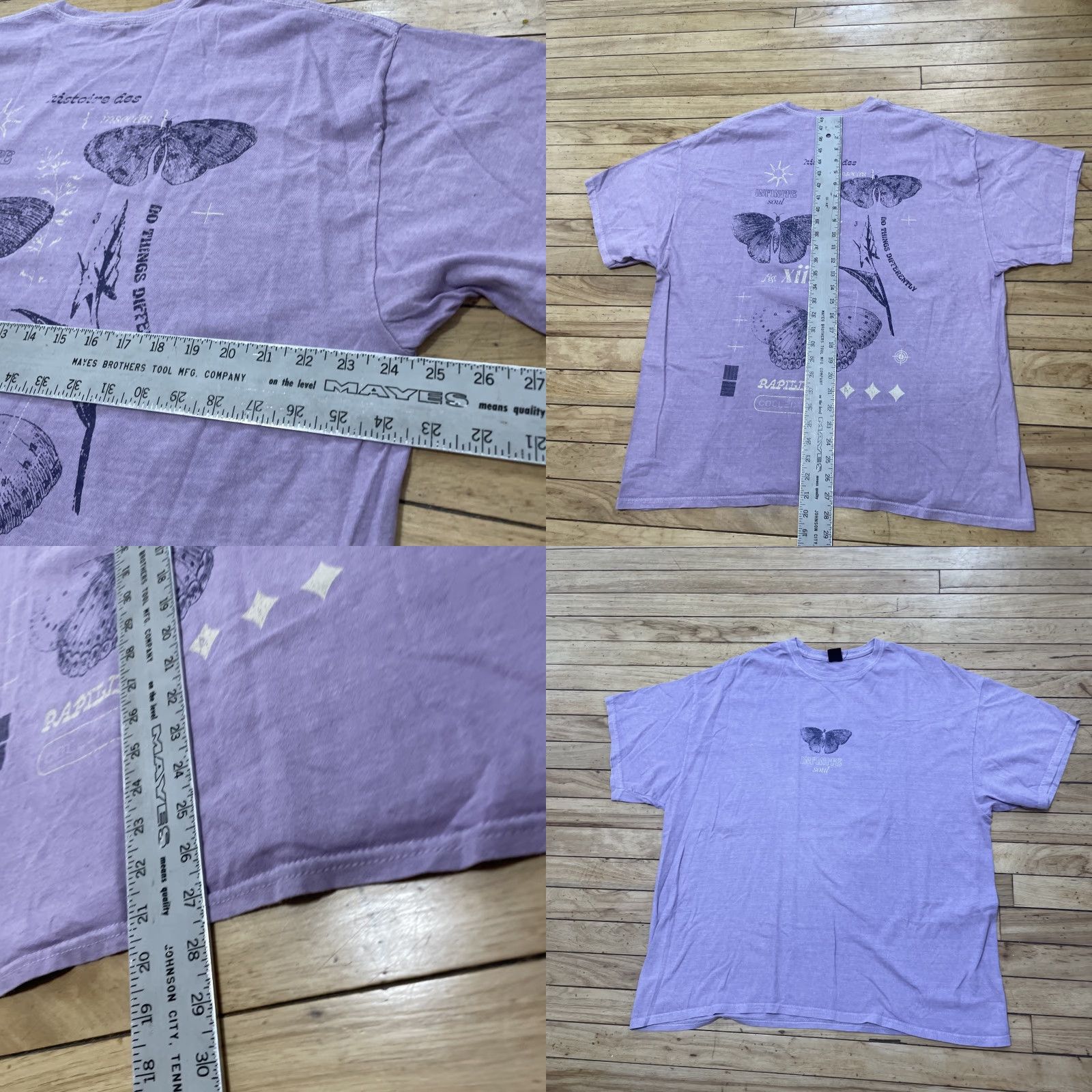 Urban Outfitters VINTAGE Urban Outfitters Shirt Men XL Purple Butterfly Rappillon Infinite Soul 48-50" Graphic Butterfly Shirt Size US XL / EU 56 / 4 - 8 Thumbnail