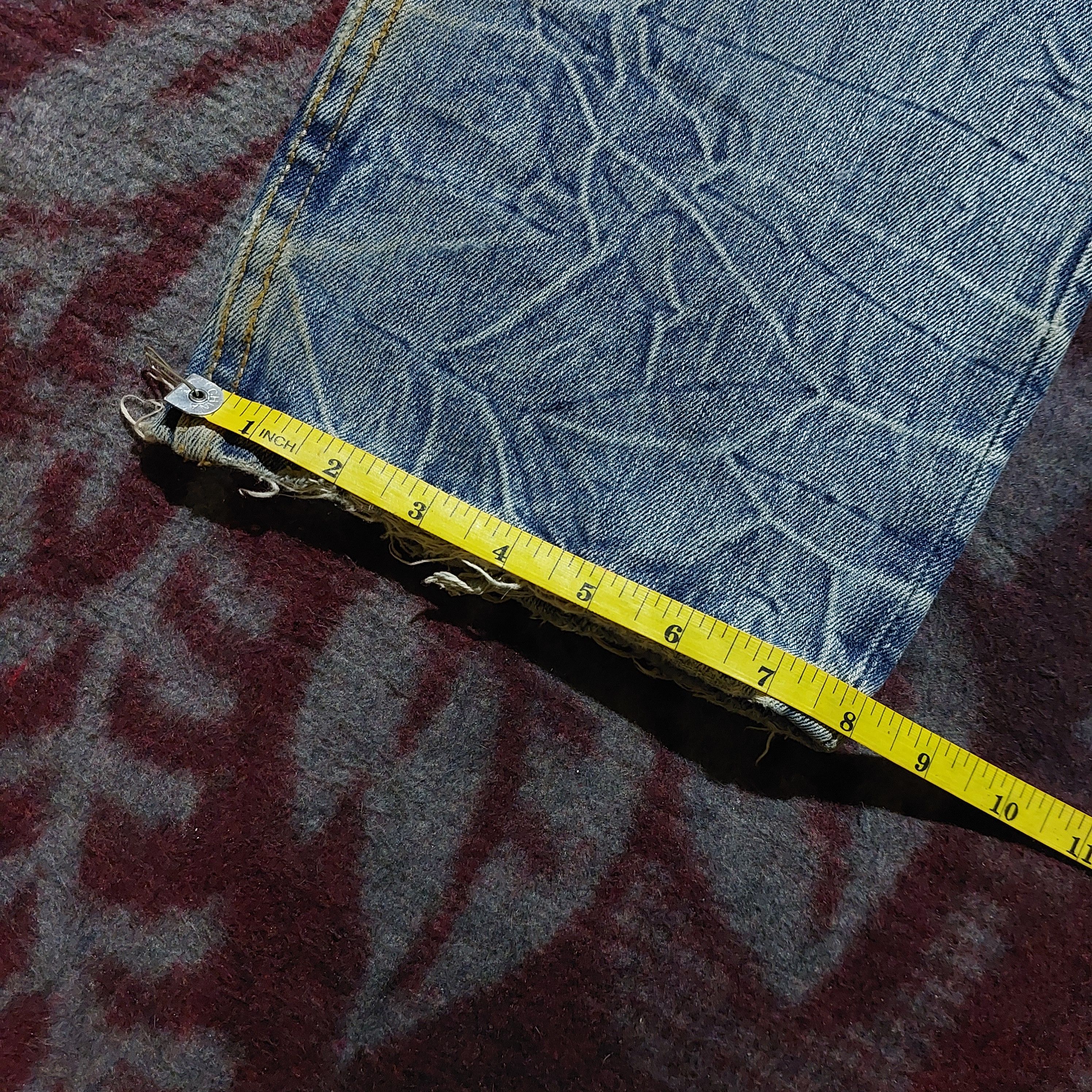 Tornado Mart Edge Rupert feather tendon pattern distressed denim Size US 32 / EU 48 - 15 Thumbnail