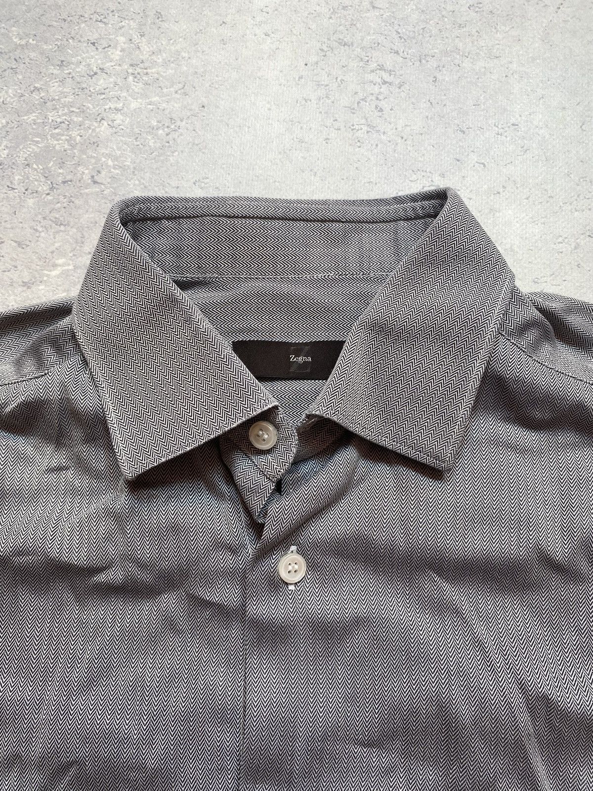 Ermenegildo Zegna Ermenegildo Zegna Men's Button up Shirt in Brown Striped Size US M / EU 48-50 / 2 - 5 Thumbnail
