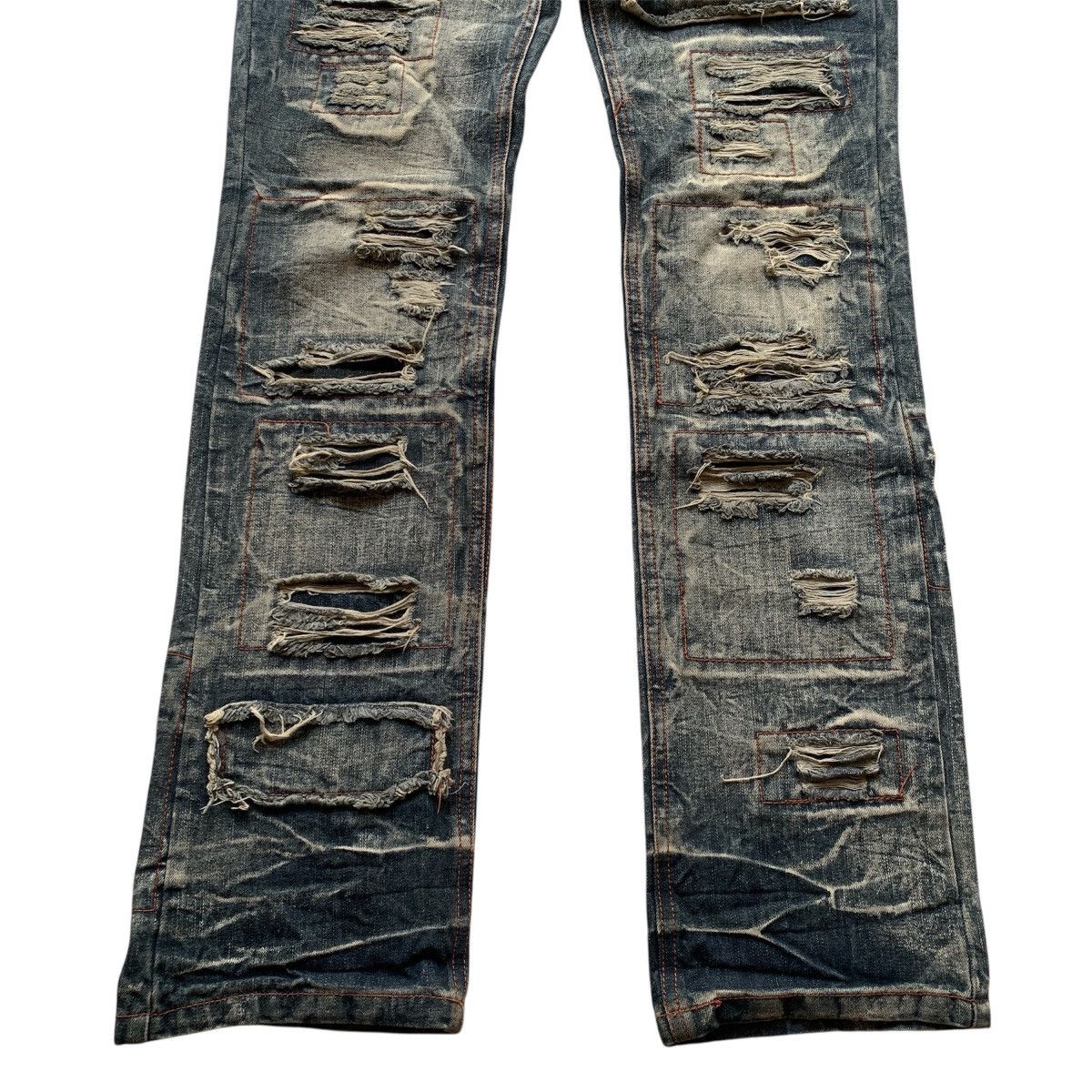 14th Addiction Lowbox Distressed Boro ifsix LGB Kapital Style Denim Pants Size US 31 - 2 Thumbnail