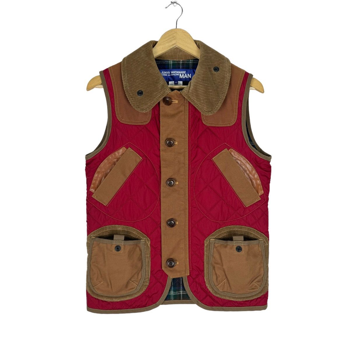 Junya Watanabe 🔥JUNYA WATANABE FW2014 QUILTED NYLON COWHIDE LEATHER VEST Size US XS / EU 42 / 0 - 3 Thumbnail