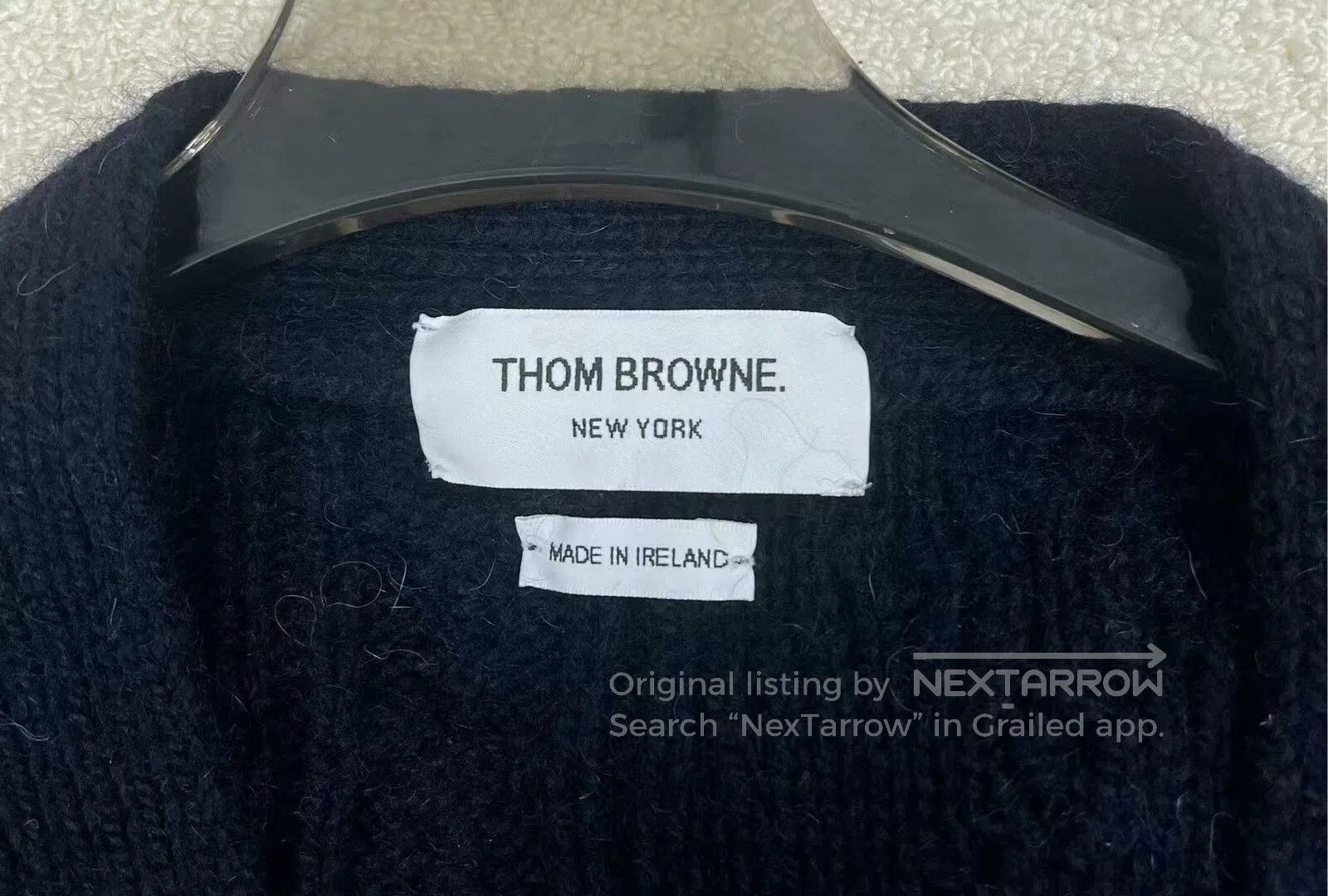 Thom Browne thom browne navy cable knit cardigan. Size US L / EU 52-54 / 3 - 3 Thumbnail