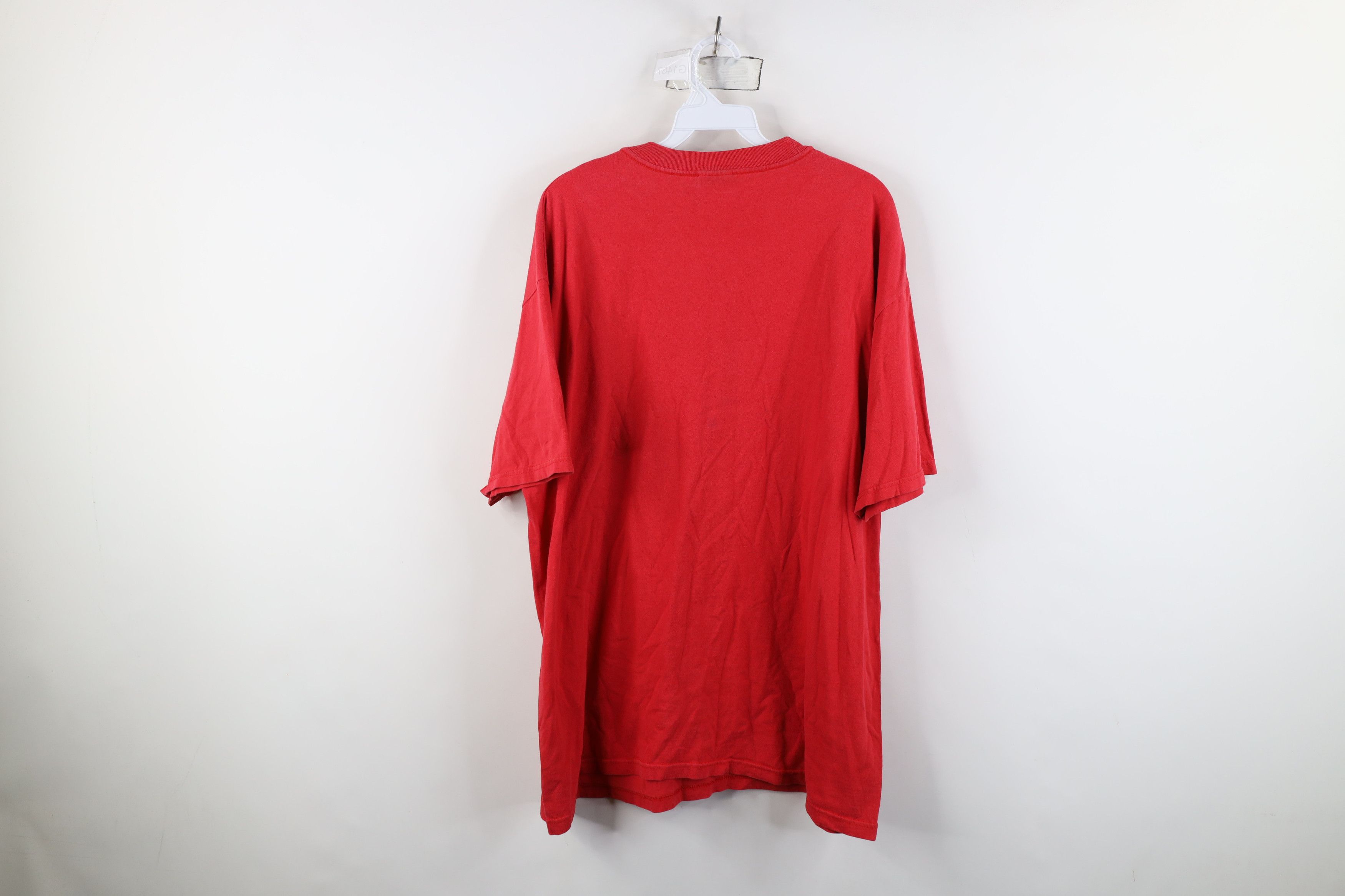 Vintage Vintage 90s Ohio State University T-Shirt Red Cotton Size US XL / EU 56 / 4 - 11 Thumbnail