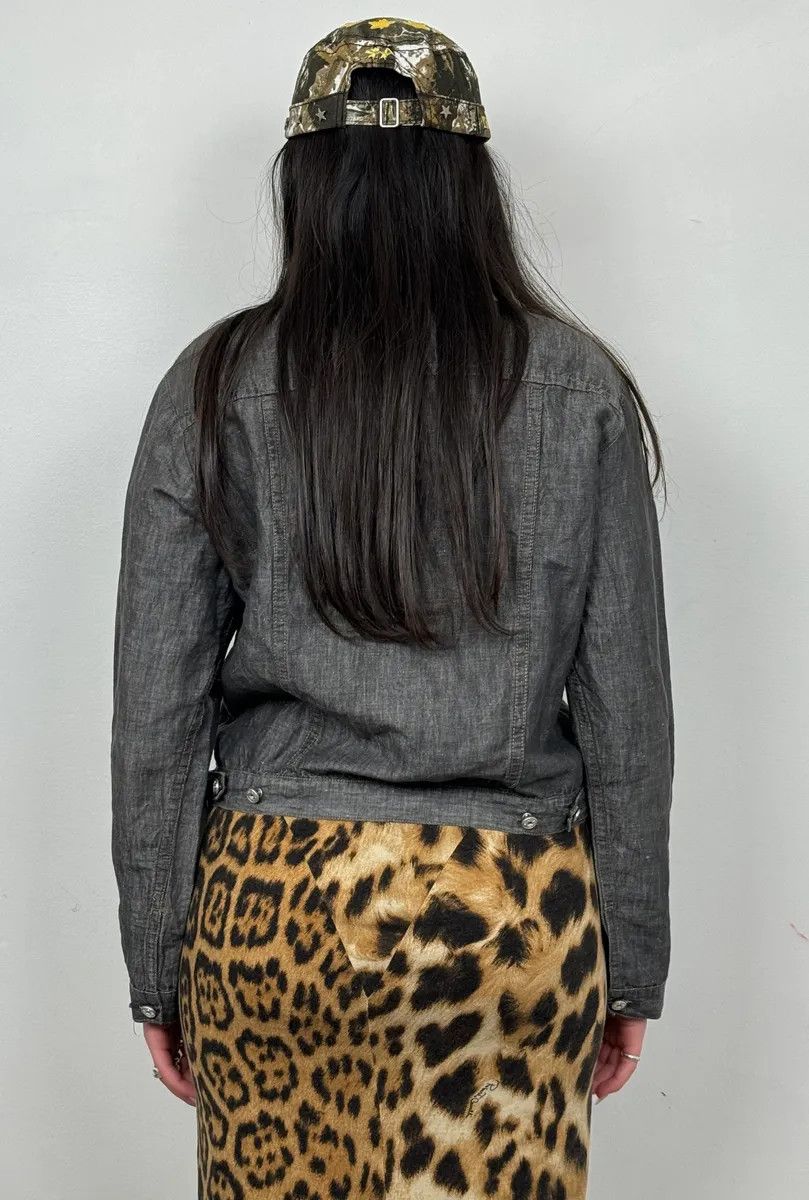 Marithe + Francois Girbaud 2000s Marithé + François Girbaud Grey Denim Trucker Jacket Size M / US 6-8 / IT 42-44 - 3 Thumbnail