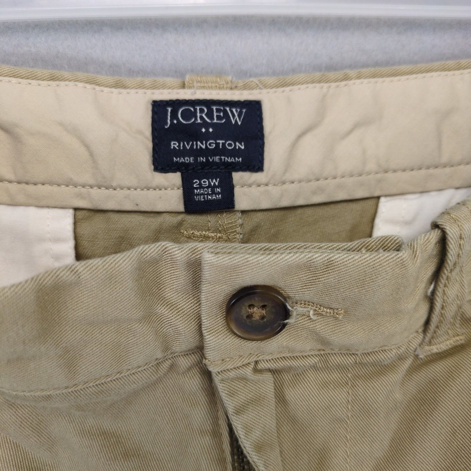 J.Crew J Crew Rivington Men's 29x11 Tan Khaki Chino Shorts Size US 29 - 3 Thumbnail