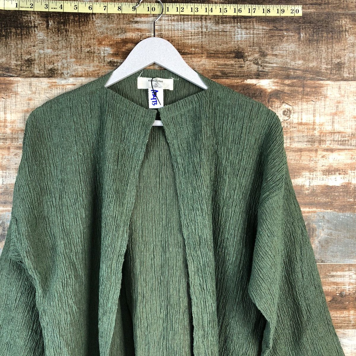 Japanese Brand Keiko Kishi by Nosh Green Cardigan Knitwear #A2473 Size US L / EU 52-54 / 3 - 5 Thumbnail