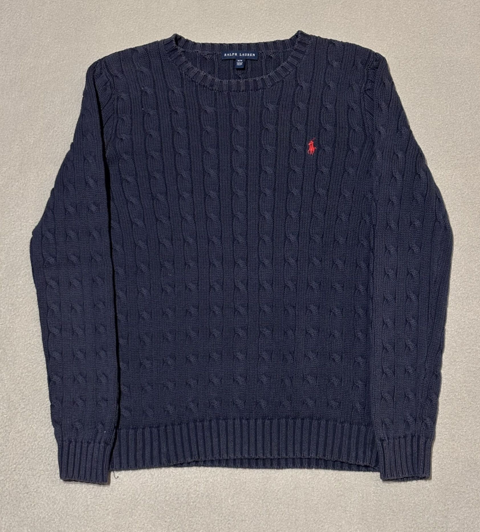 Ralph Lauren Ralph Lauren Cable Sweater Navy Medium Size M / US 6-8 / IT 42-44 - 3 Thumbnail