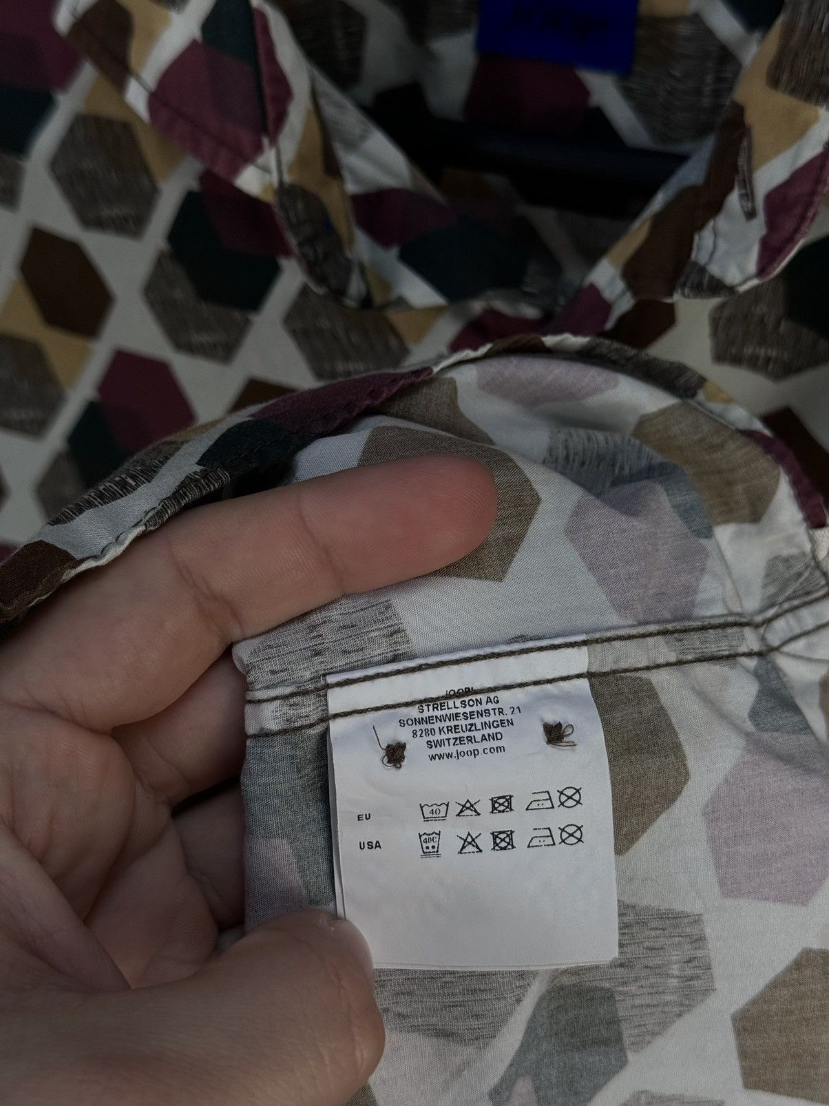 Joop! JOOP Hanjo-W Printed Geometric Long Sleeve Shirt Size US S / EU 44-46 / 1 - 13 Thumbnail