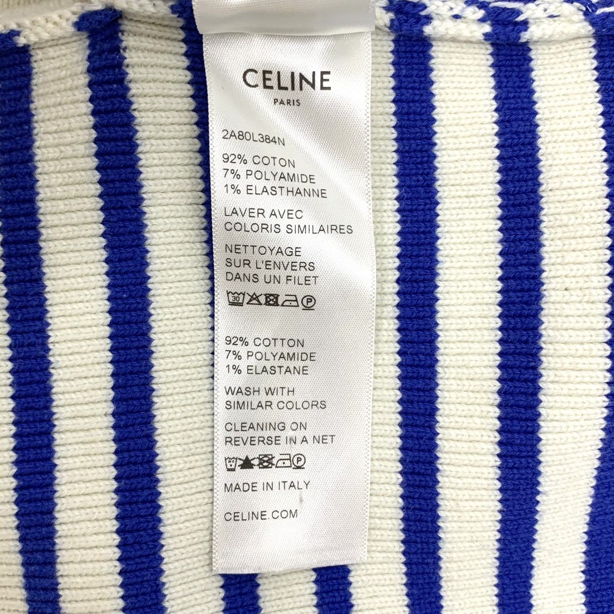 Celine Celine Color-blocked Striped Long Sleeve Knitwear K26WX Size S / US 4 / IT 40 - 7 Thumbnail