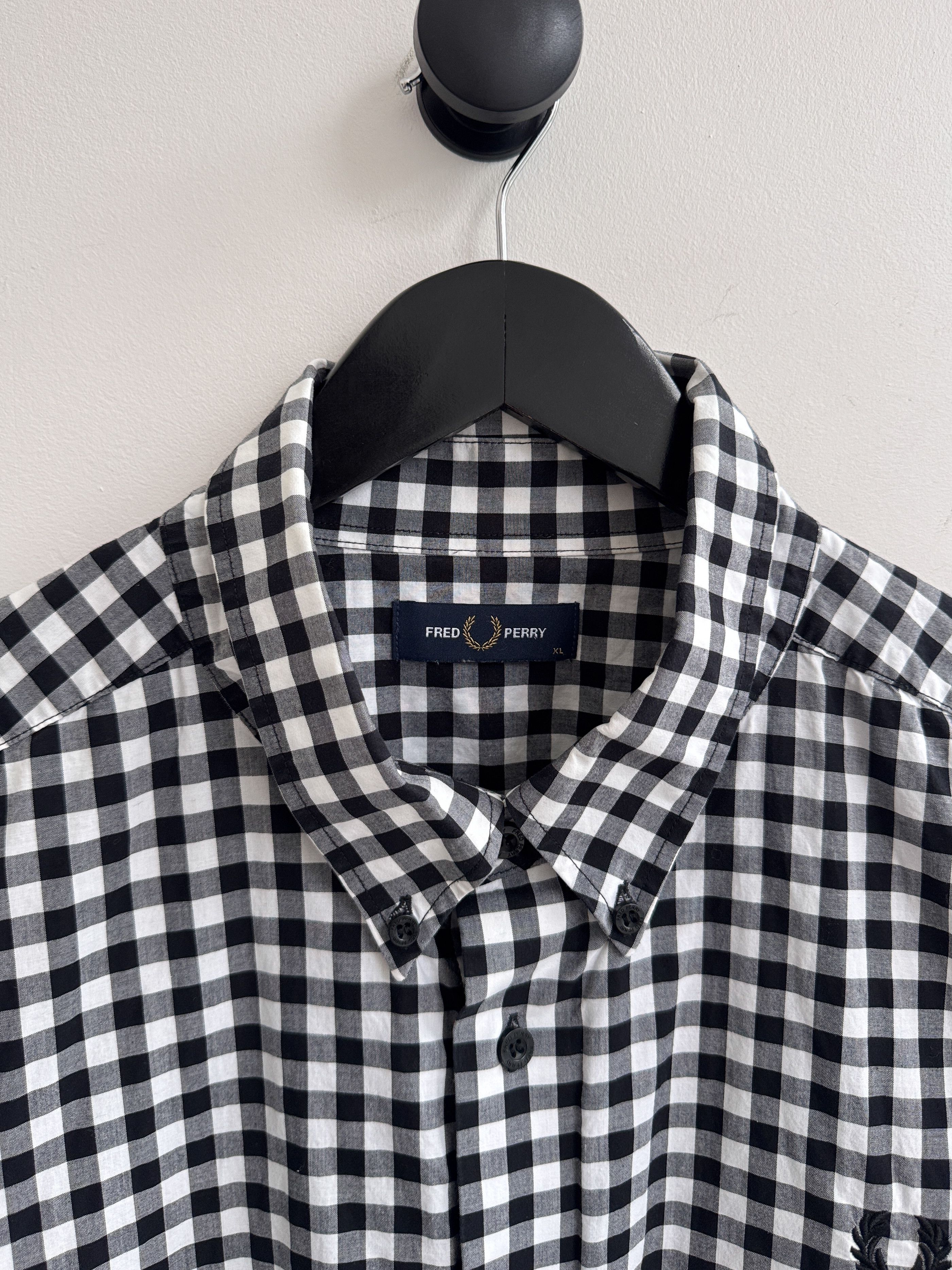 Fred Perry Fred Perry Check Black White Shirt Size US XL / EU 56 / 4 - 6 Thumbnail
