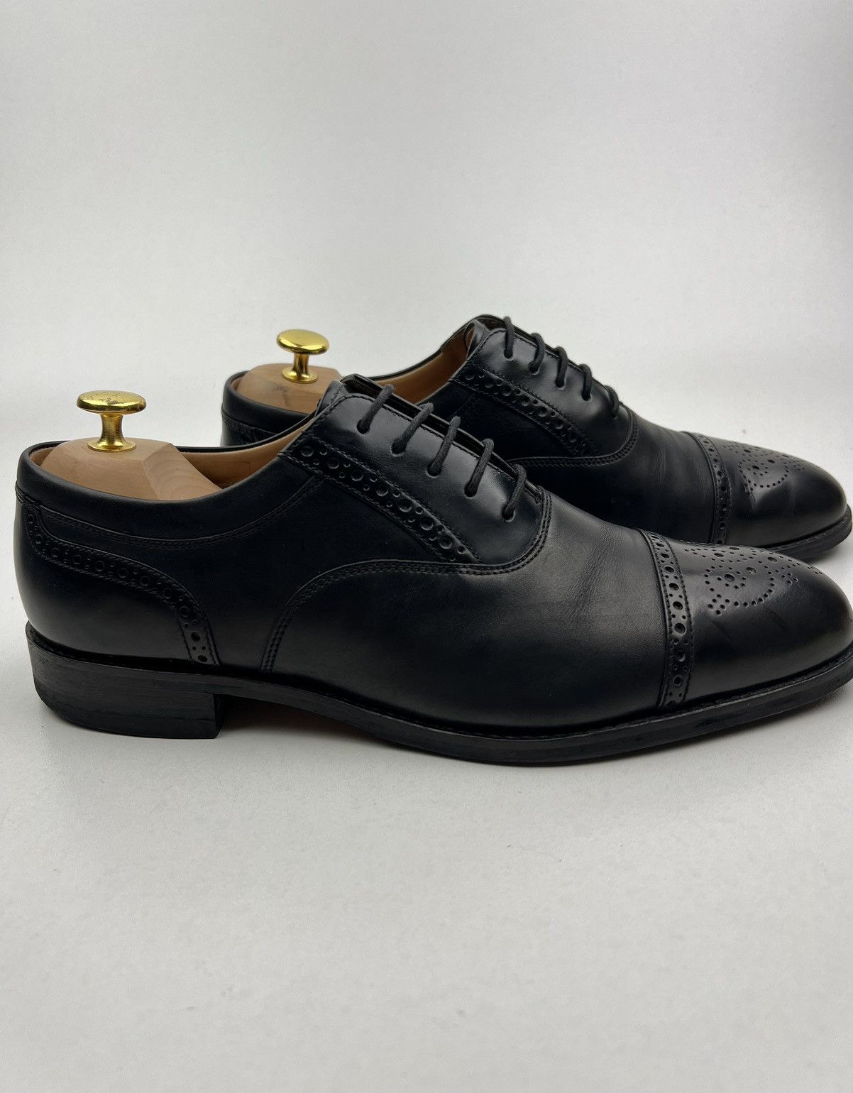 Loake LOAKE Oxfords Leather Shoes Lace Up Woodstock Black Men’s Size US 8.5 / EU 41-42 - 6 Thumbnail