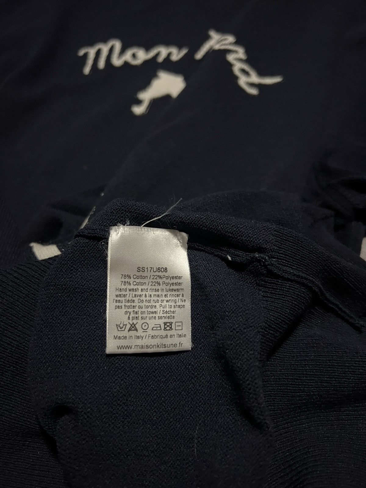 Maison Kitsune Maison Kitsune Vintage Knit Logo Sweater Streetwear Size US L / EU 52-54 / 3 - 4 Thumbnail