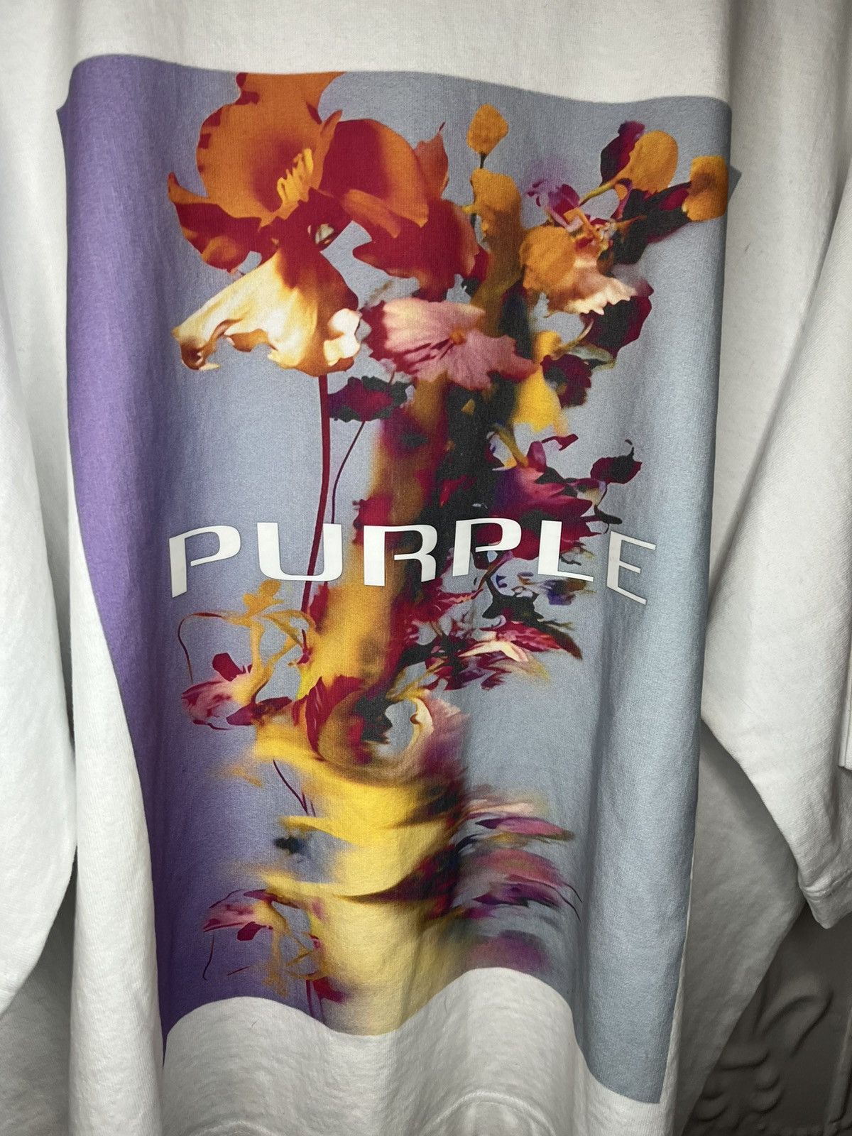 Purple Oversized Purple Brand Distorted Floral Tee Shirt NWT Size US S / EU 44-46 / 1 - 4 Thumbnail