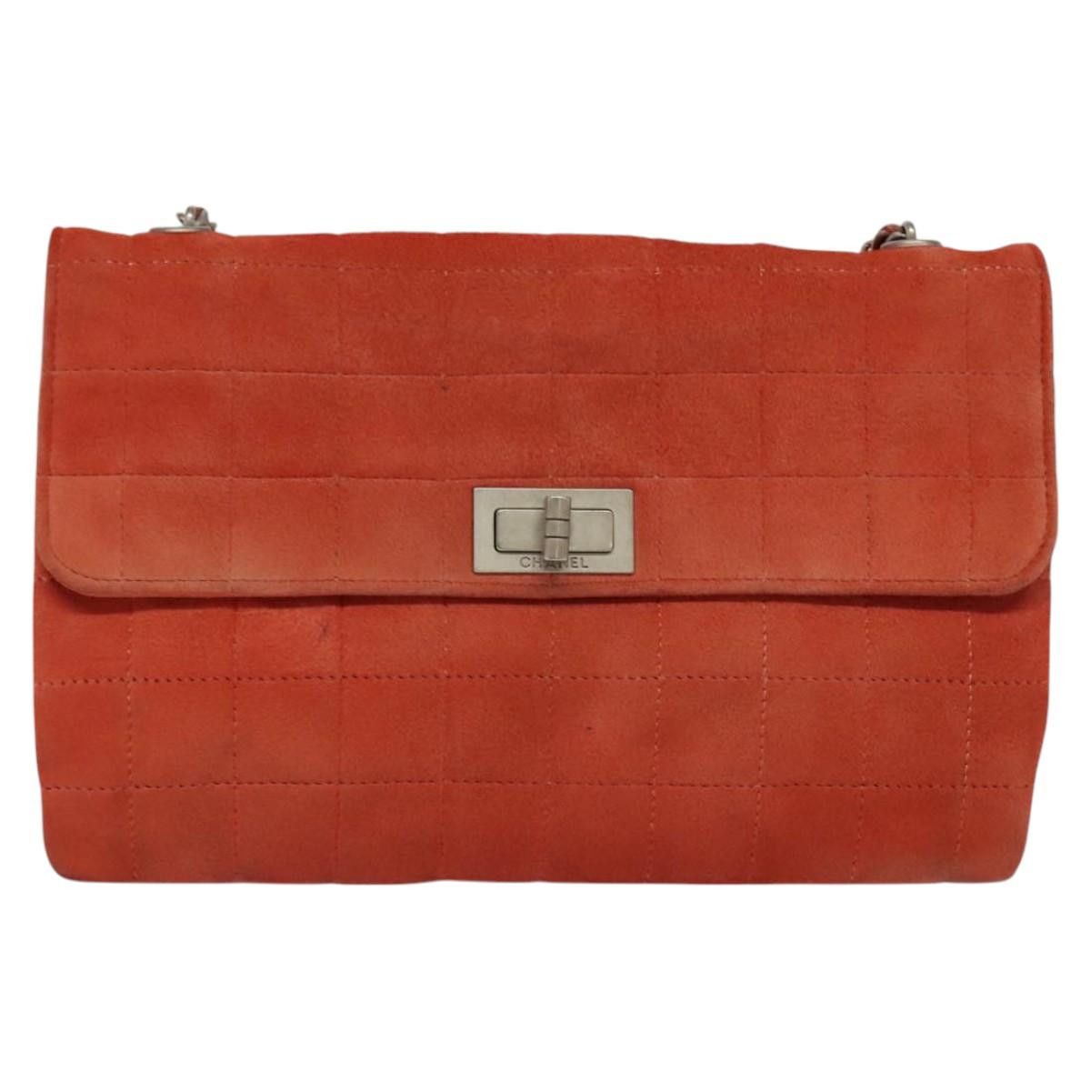 Chanel CHANEL Choco Bar Chain Shoulder Bag Suede Red CC Size ONE SIZE - 2 Thumbnail