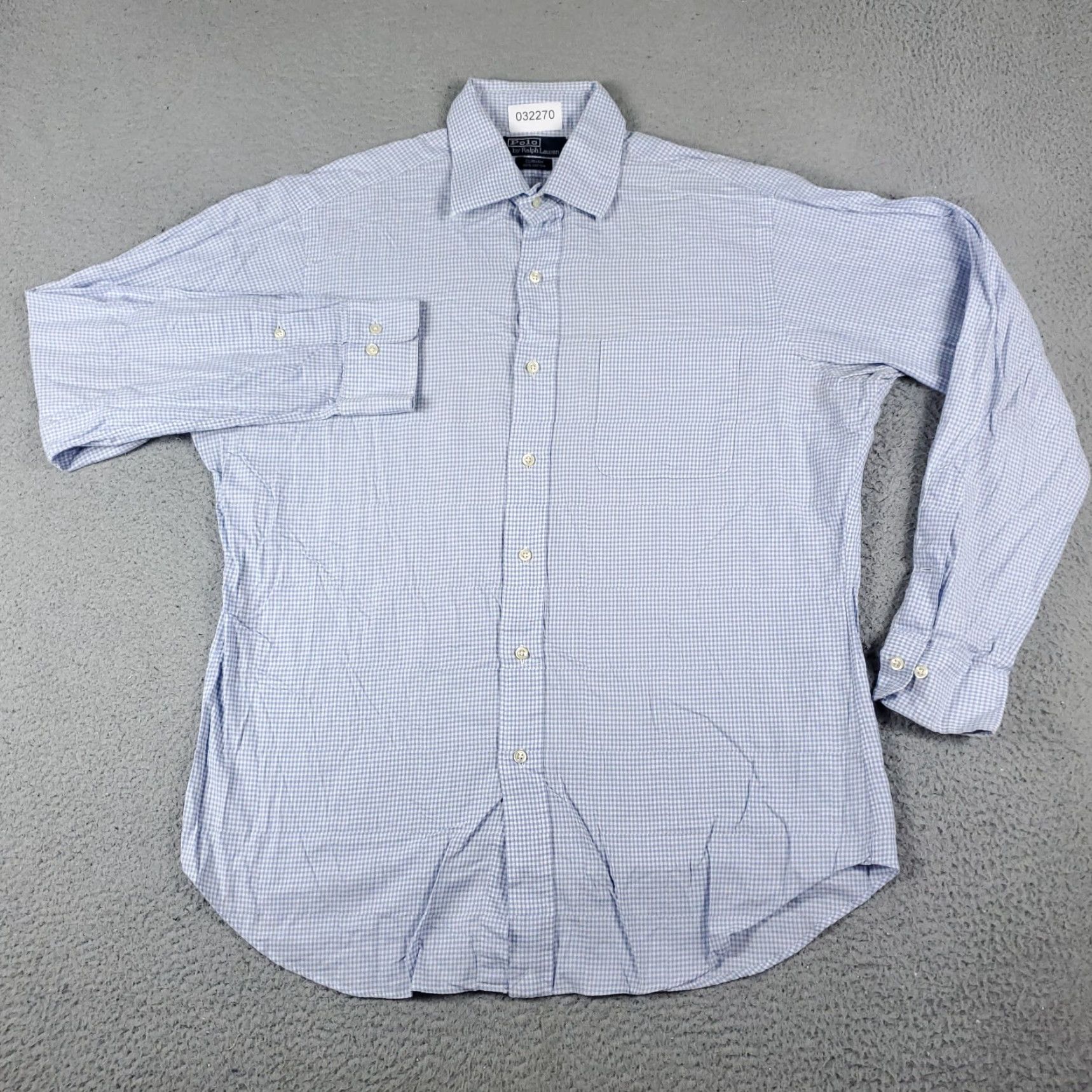 Ralph Lauren Ralph Lauren Shirt Mens 16 Blue Check Pony Dress Button Up Long Sleeve Size 42R - 2 Thumbnail