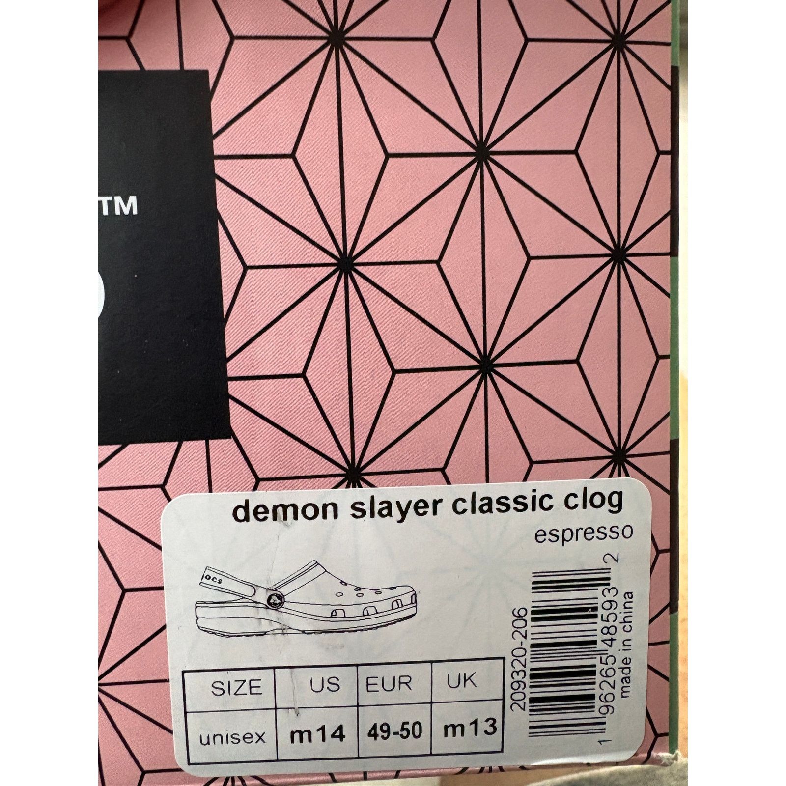 Crocs Crocs x Demon Slayer Nezuko Anime Clog Mens 14 Pink Green Size US 14 / EU 47 - 9 Thumbnail