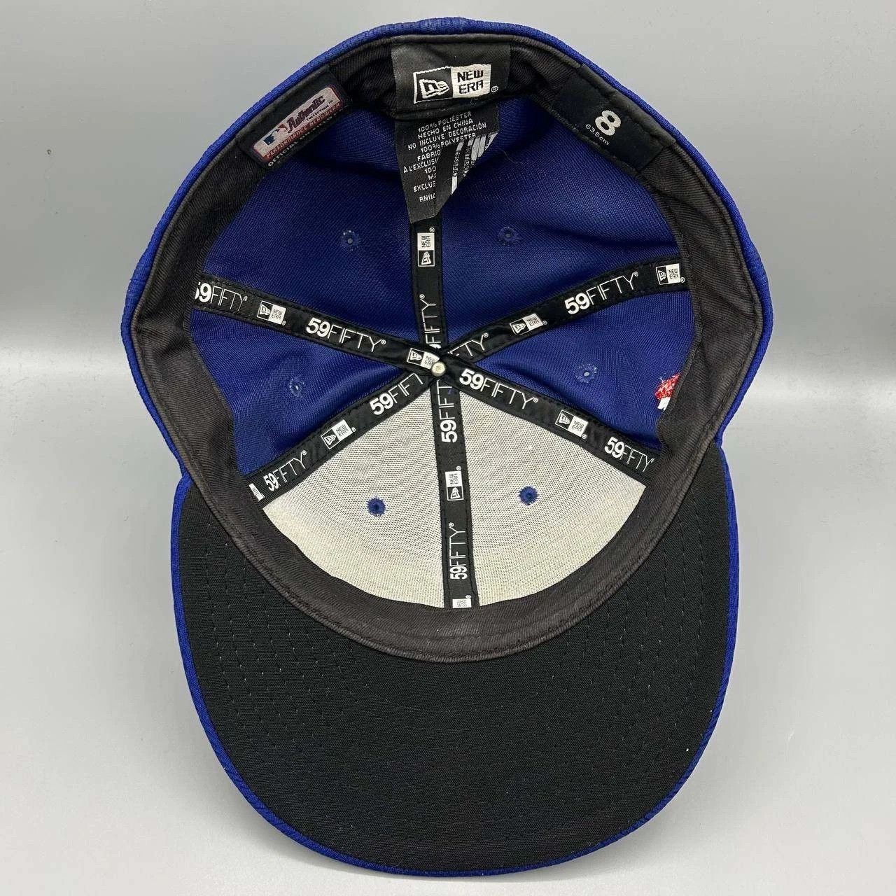 New Era Los Angeles LA Dodgers Hat Men 8 Blue Embroidered Fitted Cap Size ONE SIZE - 2 Thumbnail