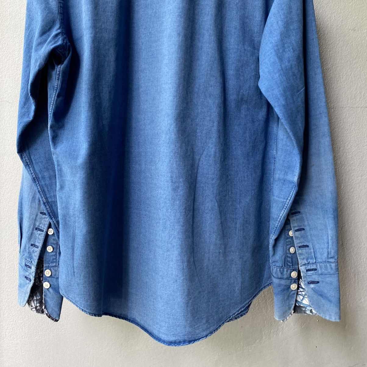 Paul Smith Paul Smith Lightweight Blue Denim Shirt Size US L / EU 52-54 / 3 - 12 Thumbnail