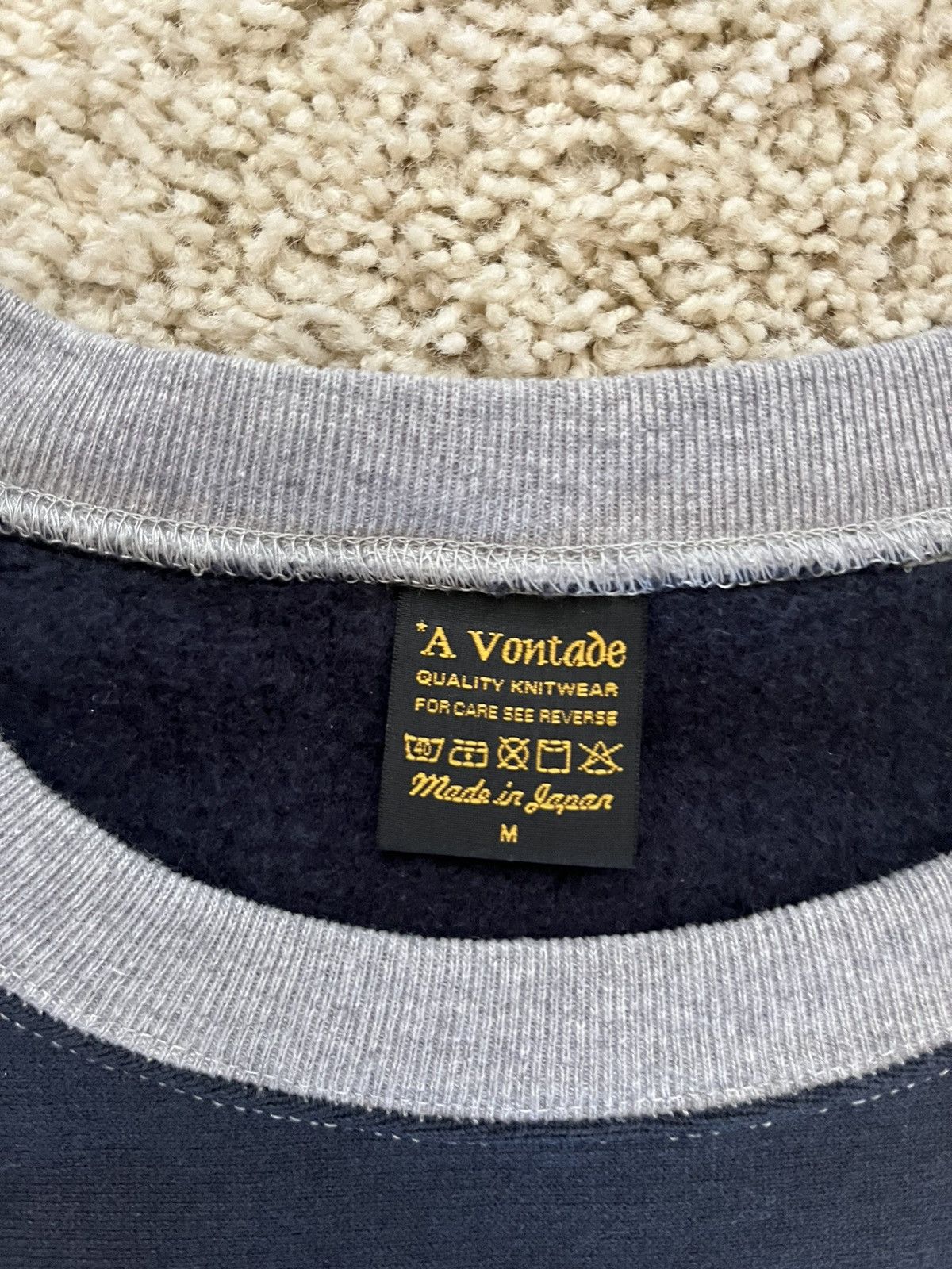 *A VONTADE A Vontade 2 Tone Crewnecn Sweatshirt Navy Grey Size US M / EU 48-50 / 2 - 3 Thumbnail