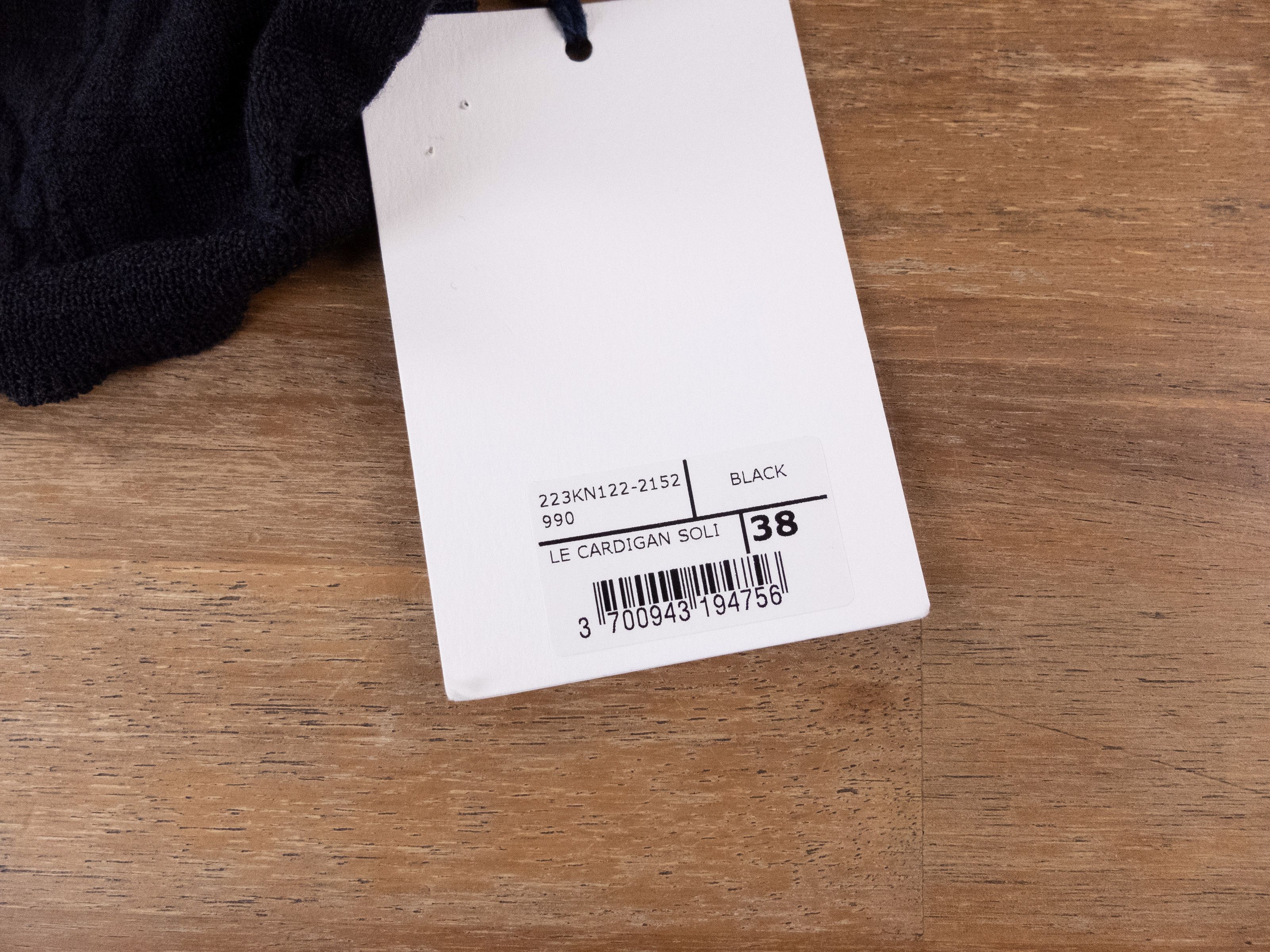 Jacquemus JACQUEMUS black v-neck wool crop bustier cardigan Medium 38 Size S / US 4 / IT 40 - 5 Thumbnail