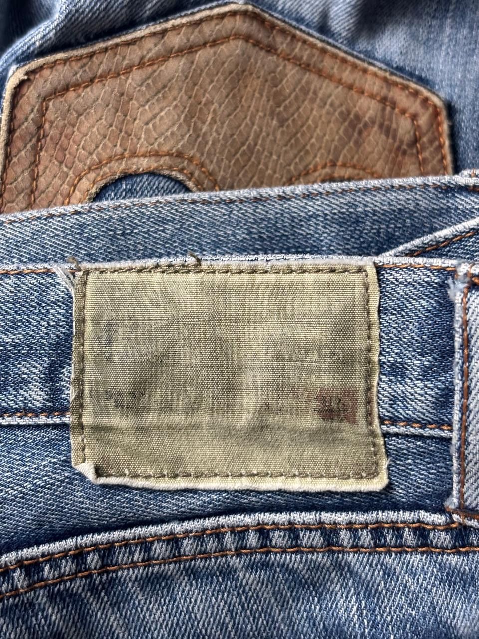PPFM 2000s PPFM Snake Skin Pocket Distressed Jeans Size US 34 / EU 50 - 6 Thumbnail