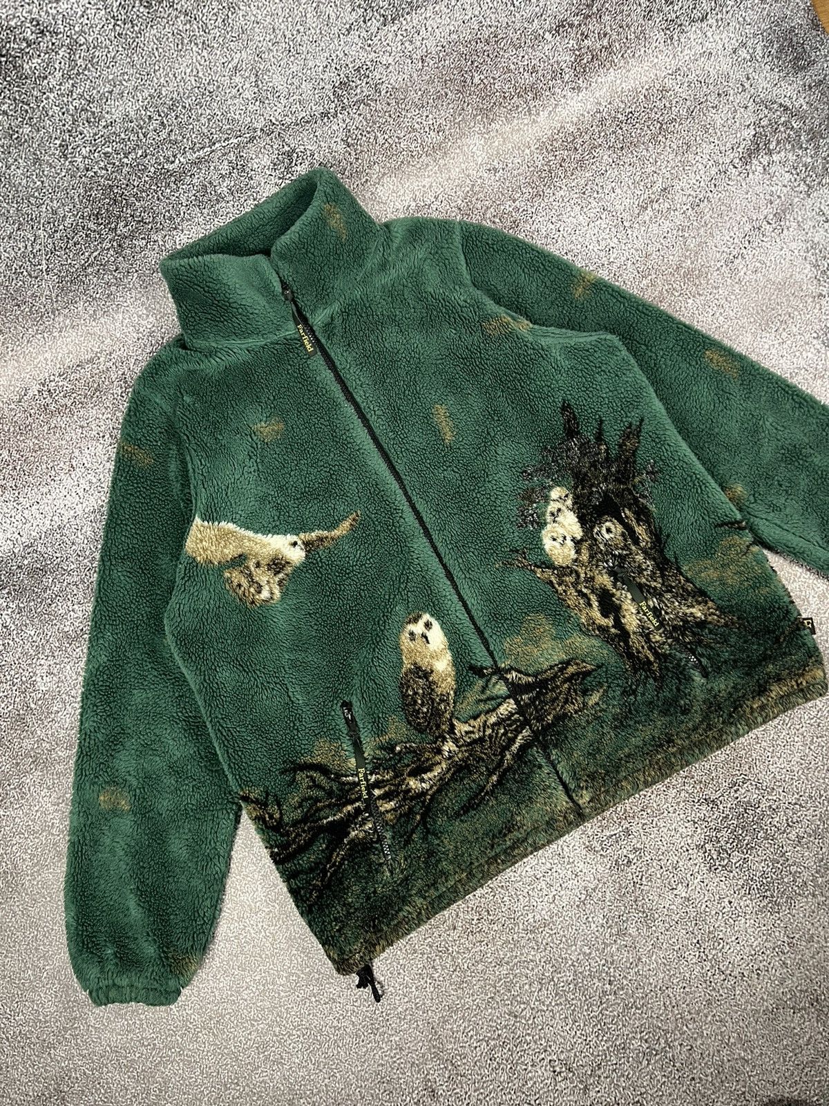 Vintage Owl Sherpa fleece Farfield Made in U.K animal nature hiking Size US XL / EU 56 / 4 - 4 Thumbnail