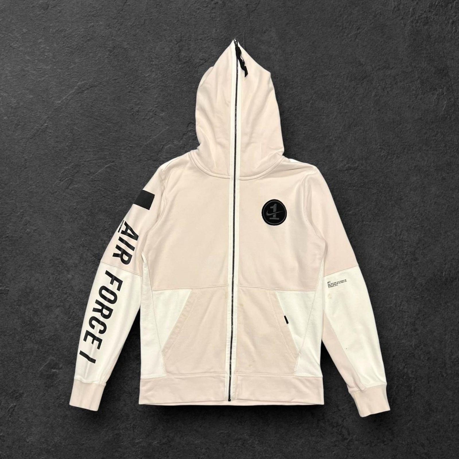 Nike Nike Air Force 1 Full Zip Cream Colored Full Zip Hoodie Size US L / EU 52-54 / 3 - 1 Thumbnail