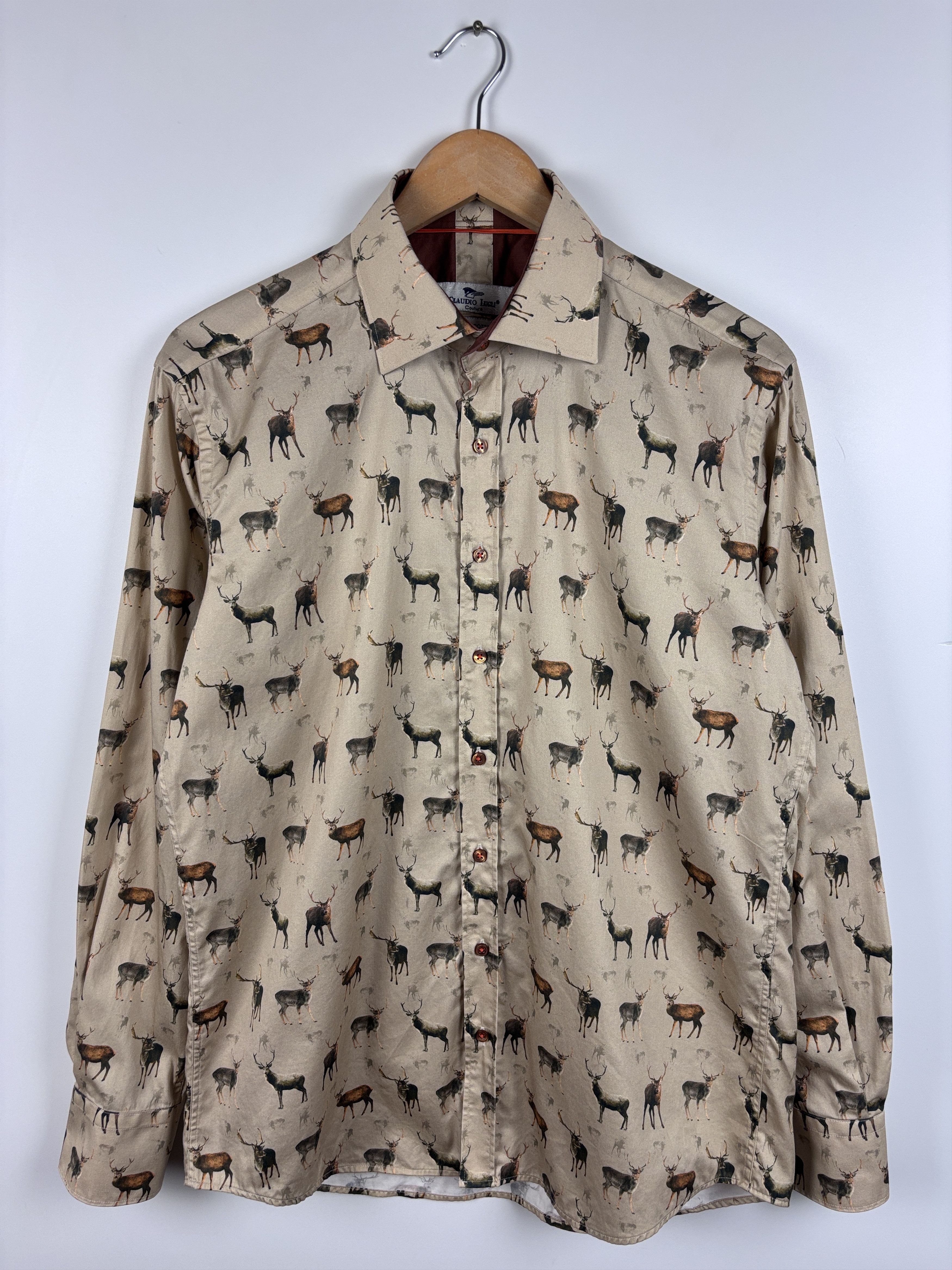 Other Claudio Lugli Button Up Long Sleeve Deer Pattern Shirt L Size US L / EU 52-54 / 3 - 1 Thumbnail