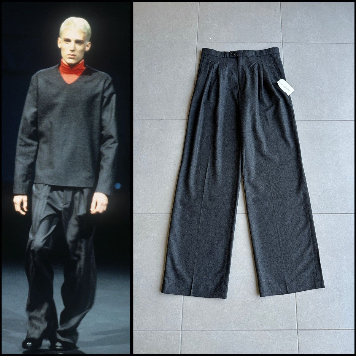 Raf Simons Raf Simons AW1999 NWT darted baggy wool trousers Size US 32 / EU 48 - 1 Thumbnail