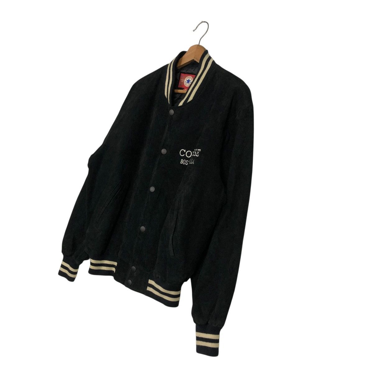 Japanese Brand 🔥VINTAGE BOMBER LEATHER JACKET CONVERSE ALL STAR BOSTON MASS Size US M / EU 48-50 / 2 - 4 Thumbnail