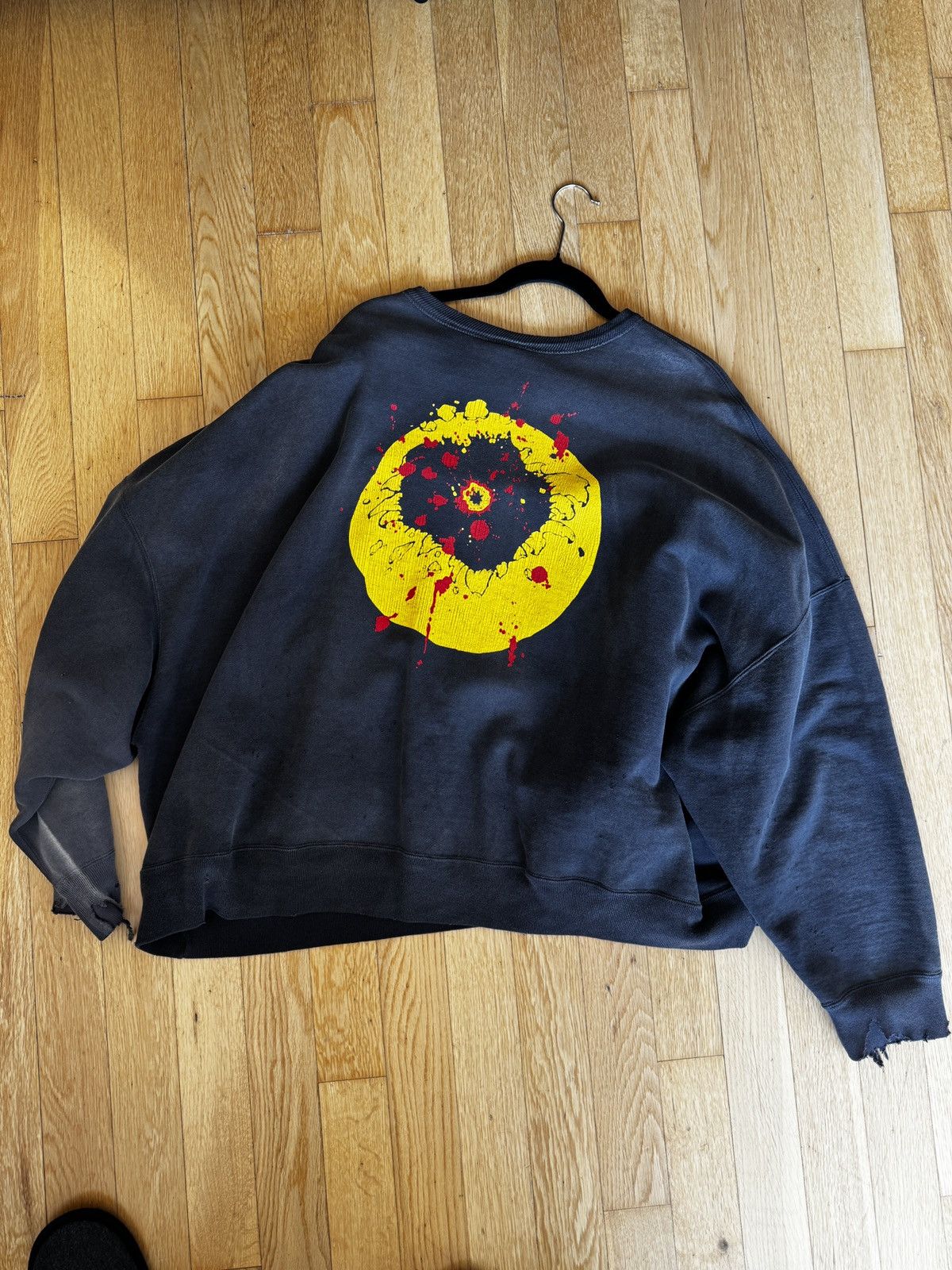 Cactus Plant Flea Market × Saint Michael Saint Michael x CPFM Smiley Sweatshirt Washed Grey L Size US L / EU 52-54 / 3 - 3 Thumbnail