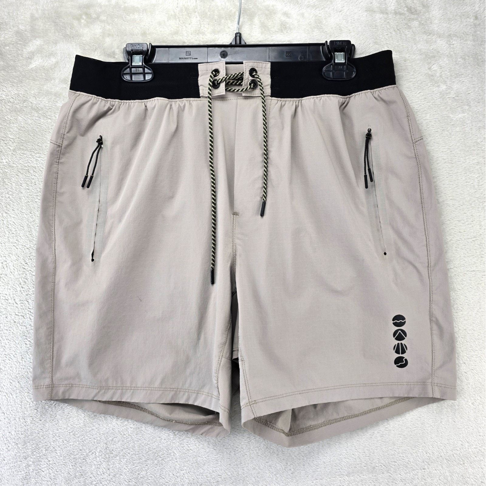 Other Bearded Goat Rambler Shorts Mens Large Beige Black Athletic Size US 32 / EU 48 - 1 Thumbnail