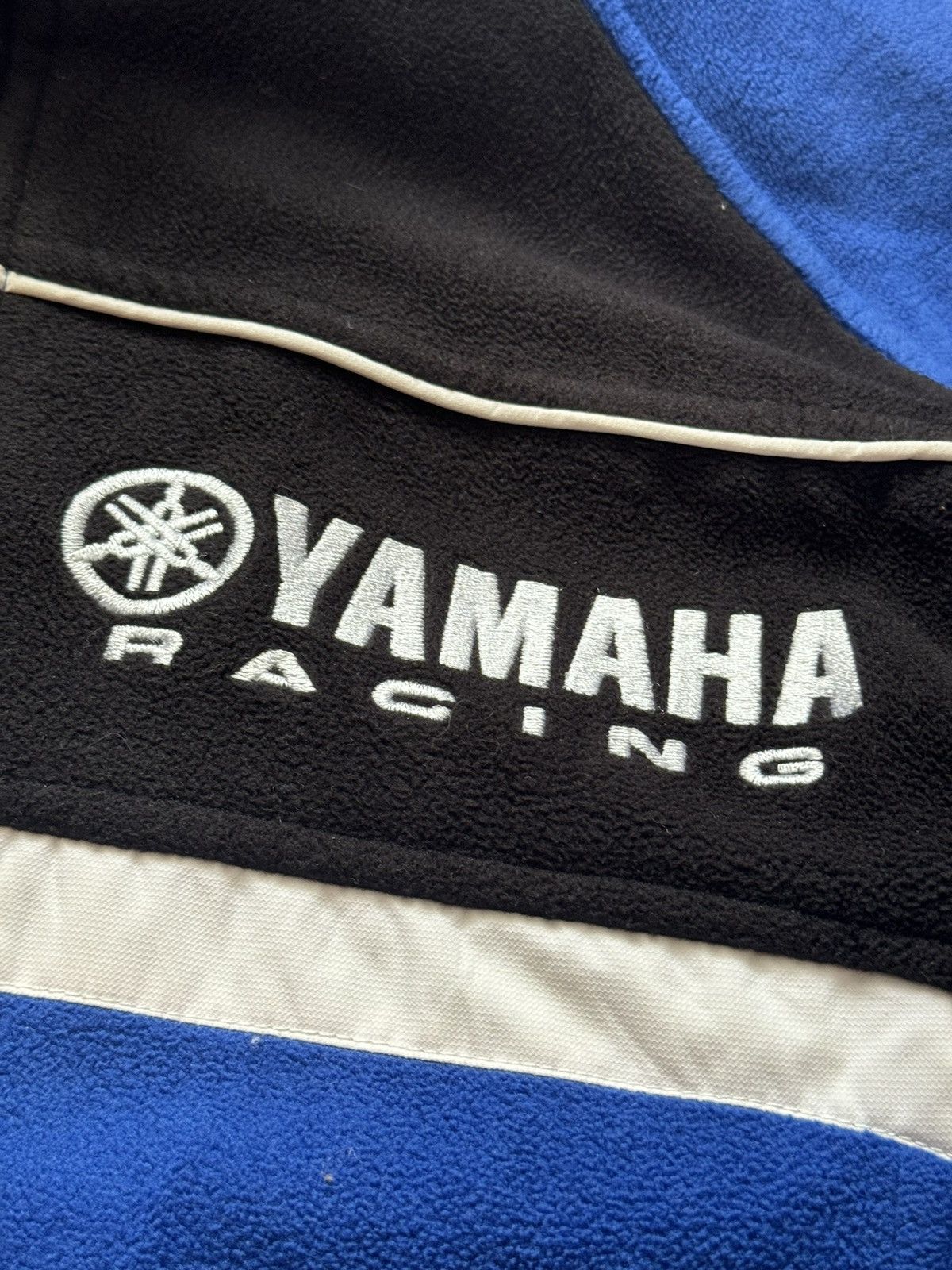 Vintage × Yamaha Yamaha L blue fleece jacket bomber zip big logo Size US L / EU 52-54 / 3 - 16 Thumbnail