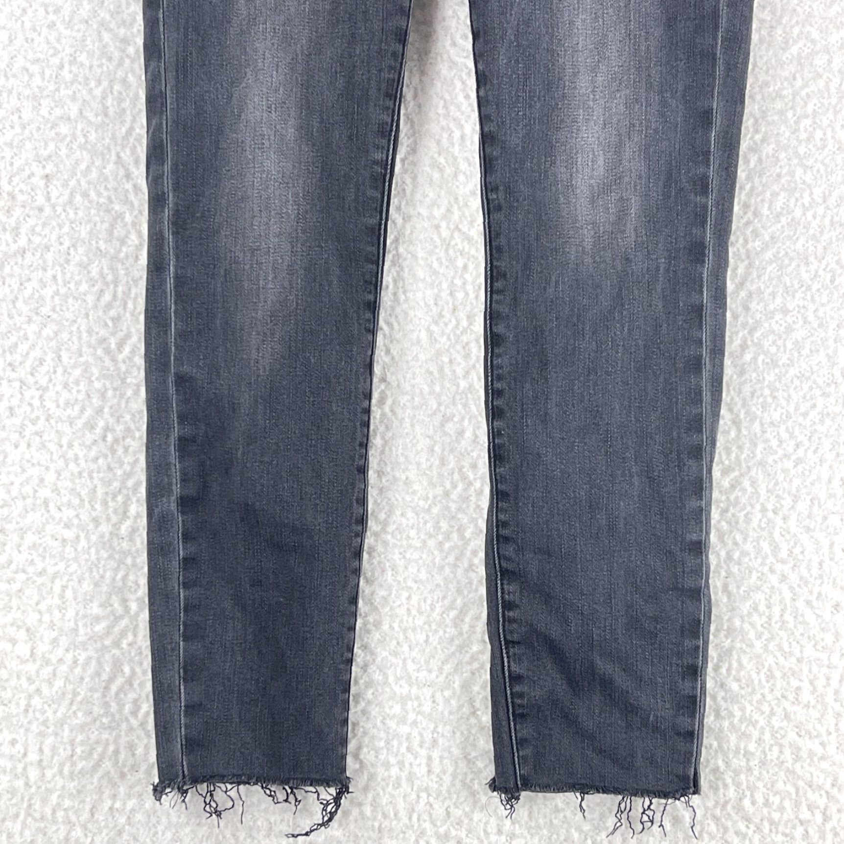 Frame FRAME Le High Skinny Jeans Women's Size 27 Black Denim Mid-Rise Raw Hem Casual Jeans Size 27" / US 4 / IT 40 - 3 Thumbnail