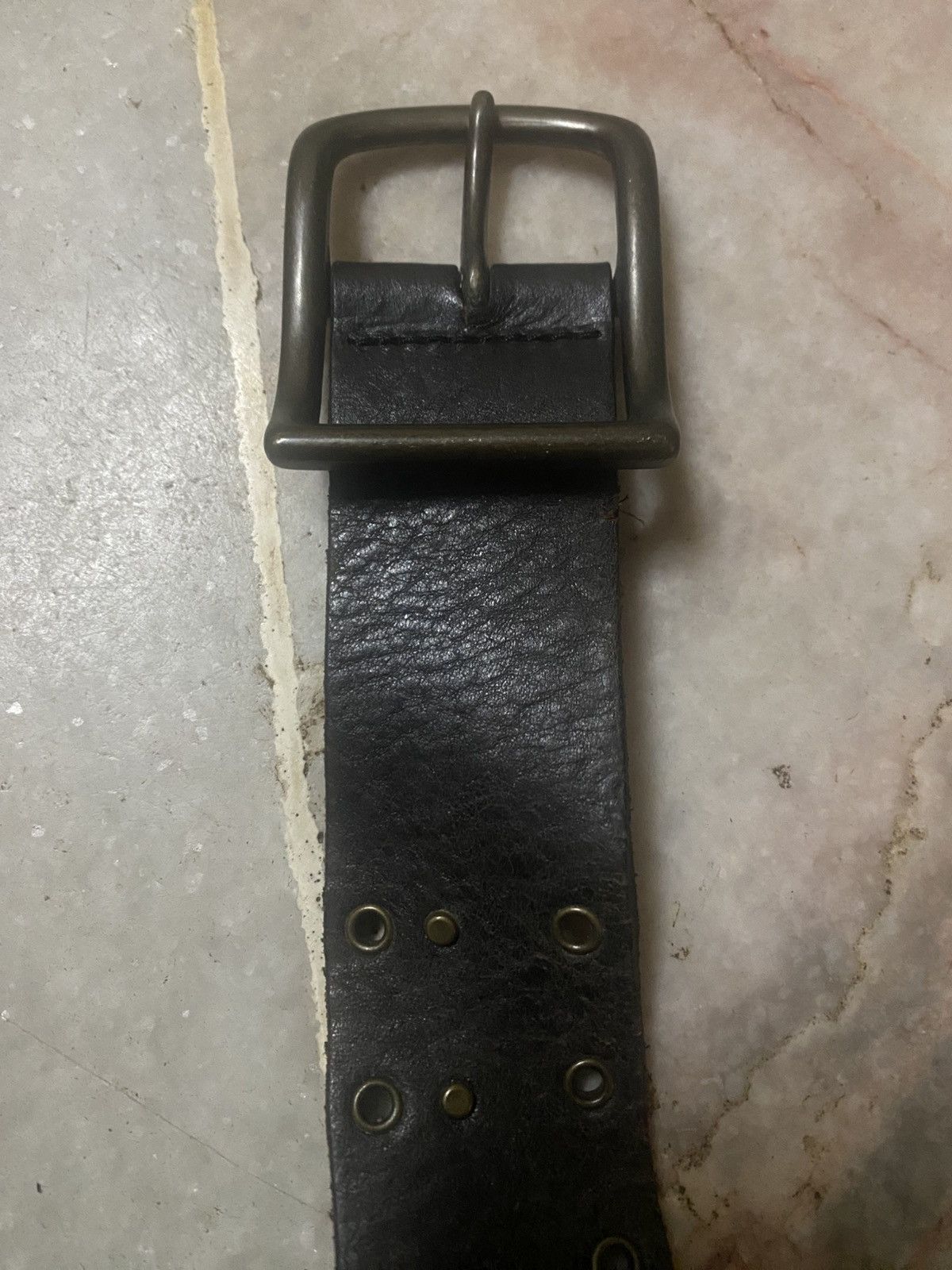Genuine Leather Black Leather Belt with Tiny Studs Punk Rocker Size ONE SIZE - 2 Thumbnail