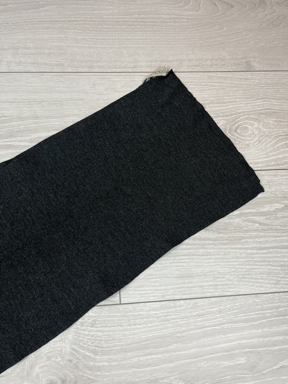 Dolce & Gabbana Dolce Gabbana Vintage 100% Wool Grey Knit Scarf Size ONE SIZE - 7 Thumbnail