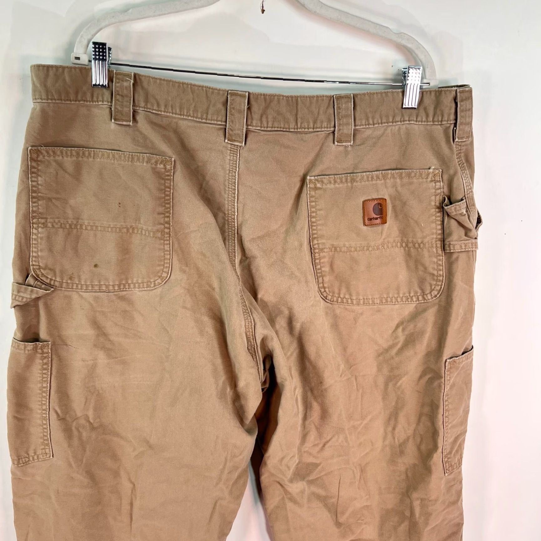 Carhartt VINTAGE Carhartt Carpenter Pants Jeans 42 XT 30 Tan Distressed Pockets Brown Cotton Canvas Mens Size US 42 / EU 58 - 7 Thumbnail