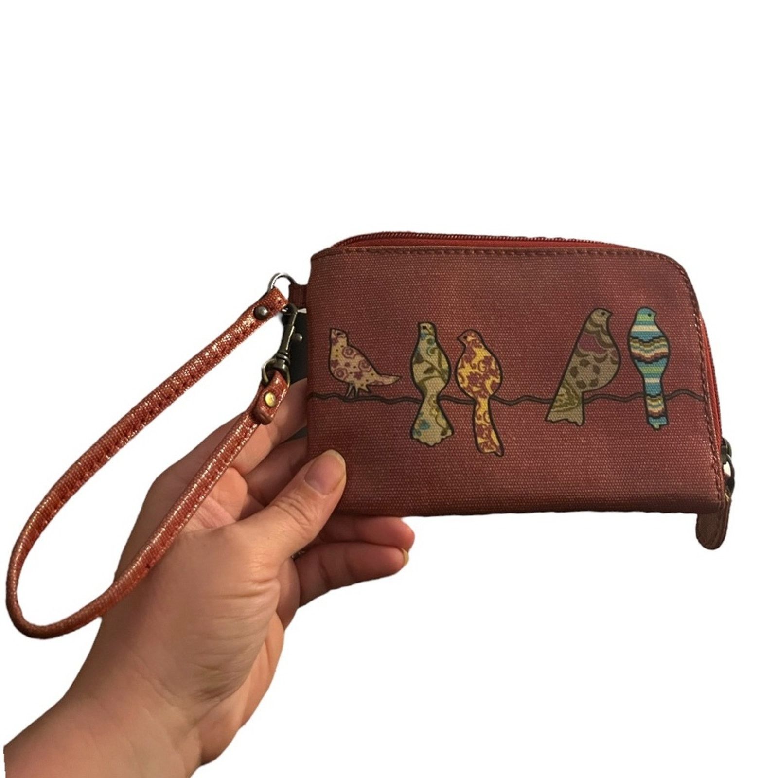 Other Mariposa Bird Print Brown/Red Clutch Size ONE SIZE - 1 Thumbnail