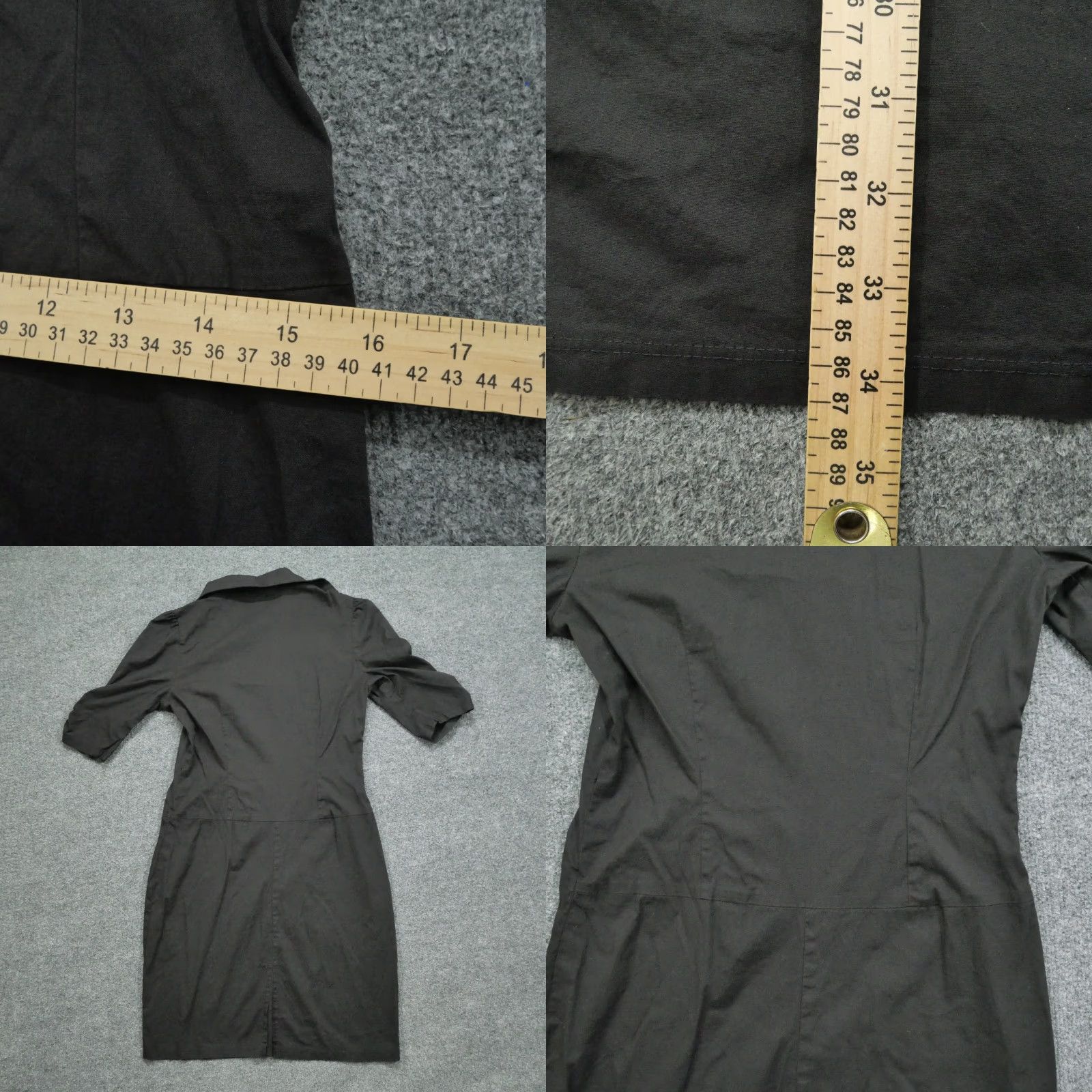Vintage VINTAGE Wet-seal Dress Womens M Black Collared Stretch Sheath 90s Y2K Size M / US 6-8 / IT 42-44 - 8 Thumbnail
