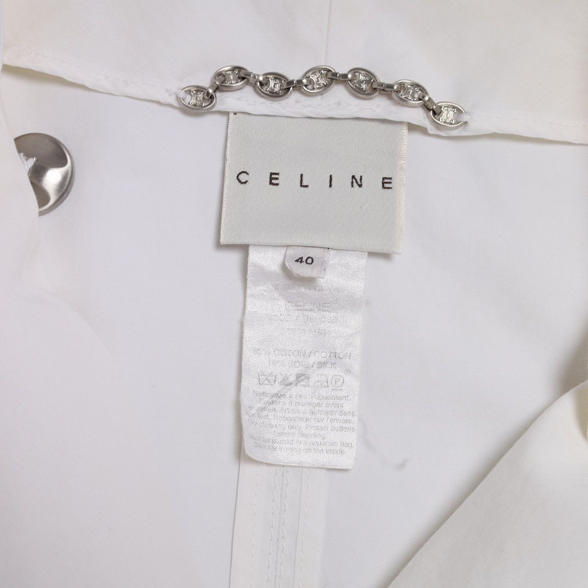 Celine Celine White Cotton Blazer Jacket size 40 Size M / US 6-8 / IT 42-44 - 14 Thumbnail