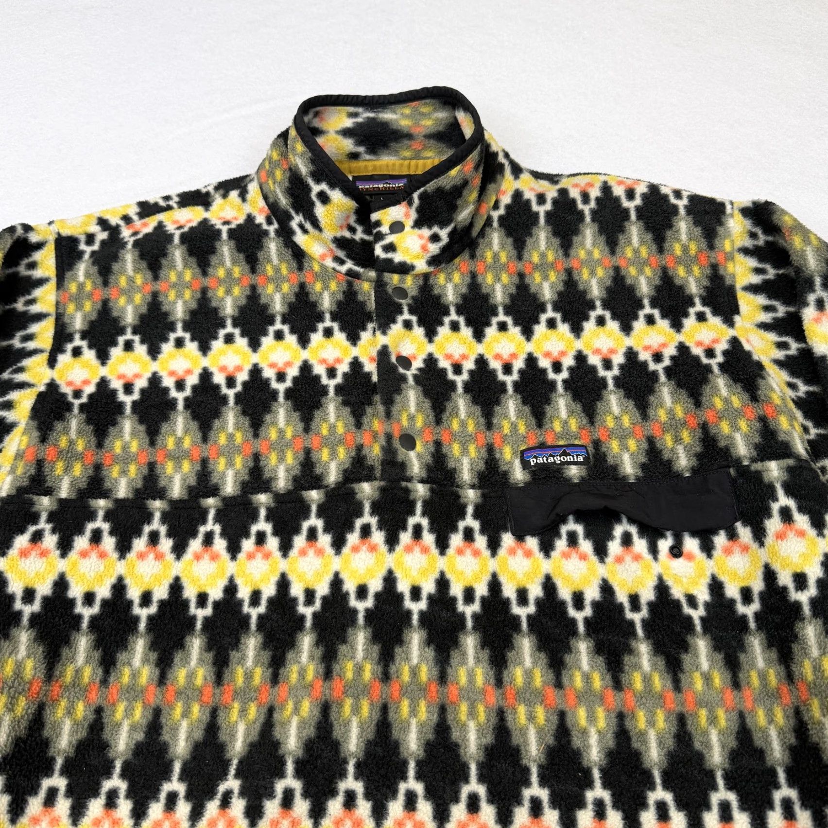 Patagonia Patagonia Synchilla Snap-T Fleece Jacket Mens Large Aztec Geometric Pullover Size US L / EU 52-54 / 3 - 3 Thumbnail