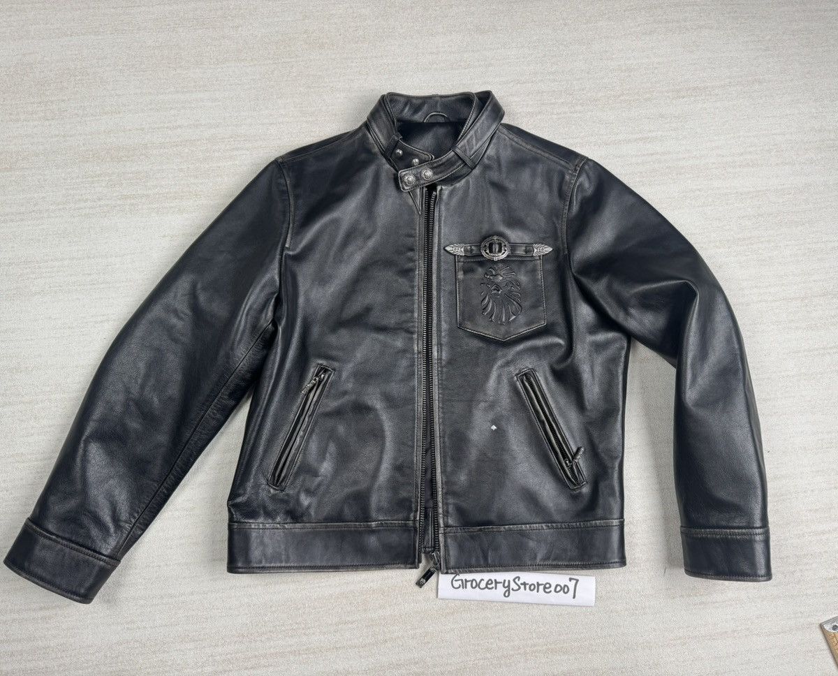Bape Bape black washed leather Harrington Style jacket Size US M / EU 48-50 / 2 - 1 Thumbnail