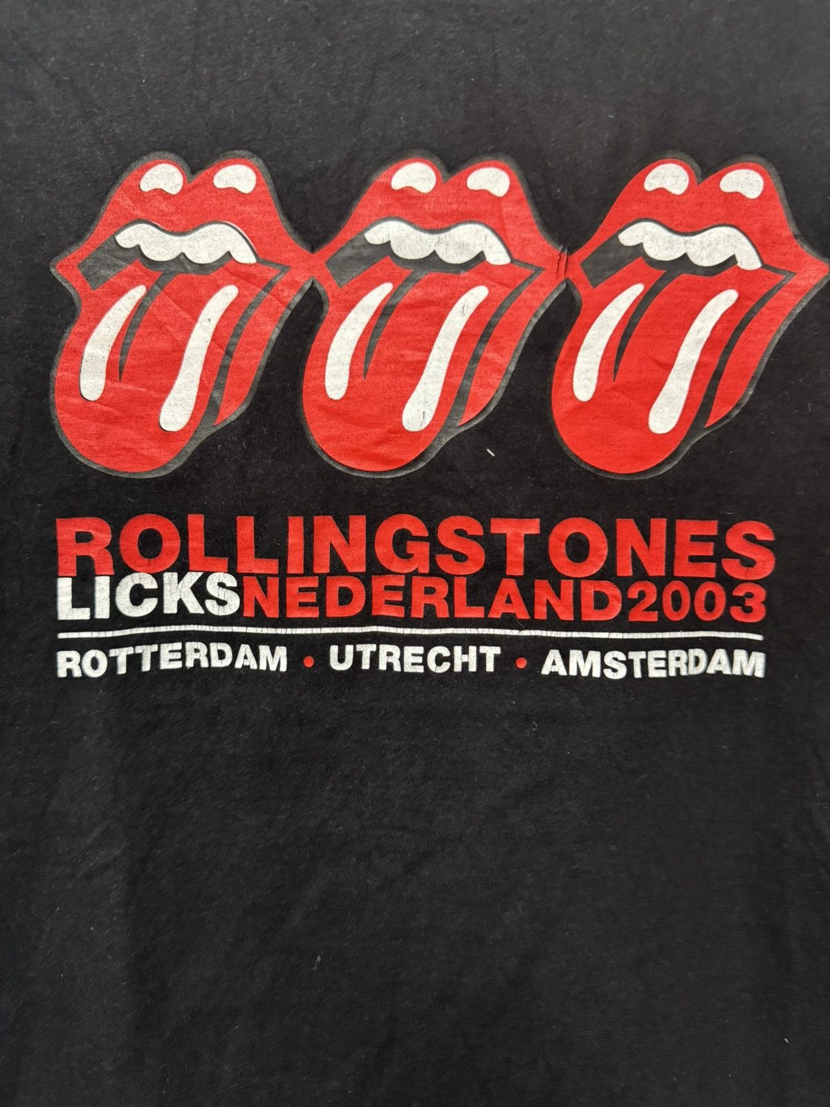 Band Tees Vintage Rolling Stones Lick Nederlands Y2K Tee Size US L / EU 52-54 / 3 - 2 Thumbnail
