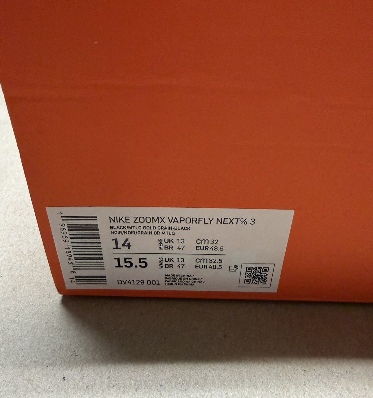 Nike Nike Zoom X Vaporfly Next 3% Black Gold men’s sz 14 running! Size US 14 / EU 47 - 6 Thumbnail