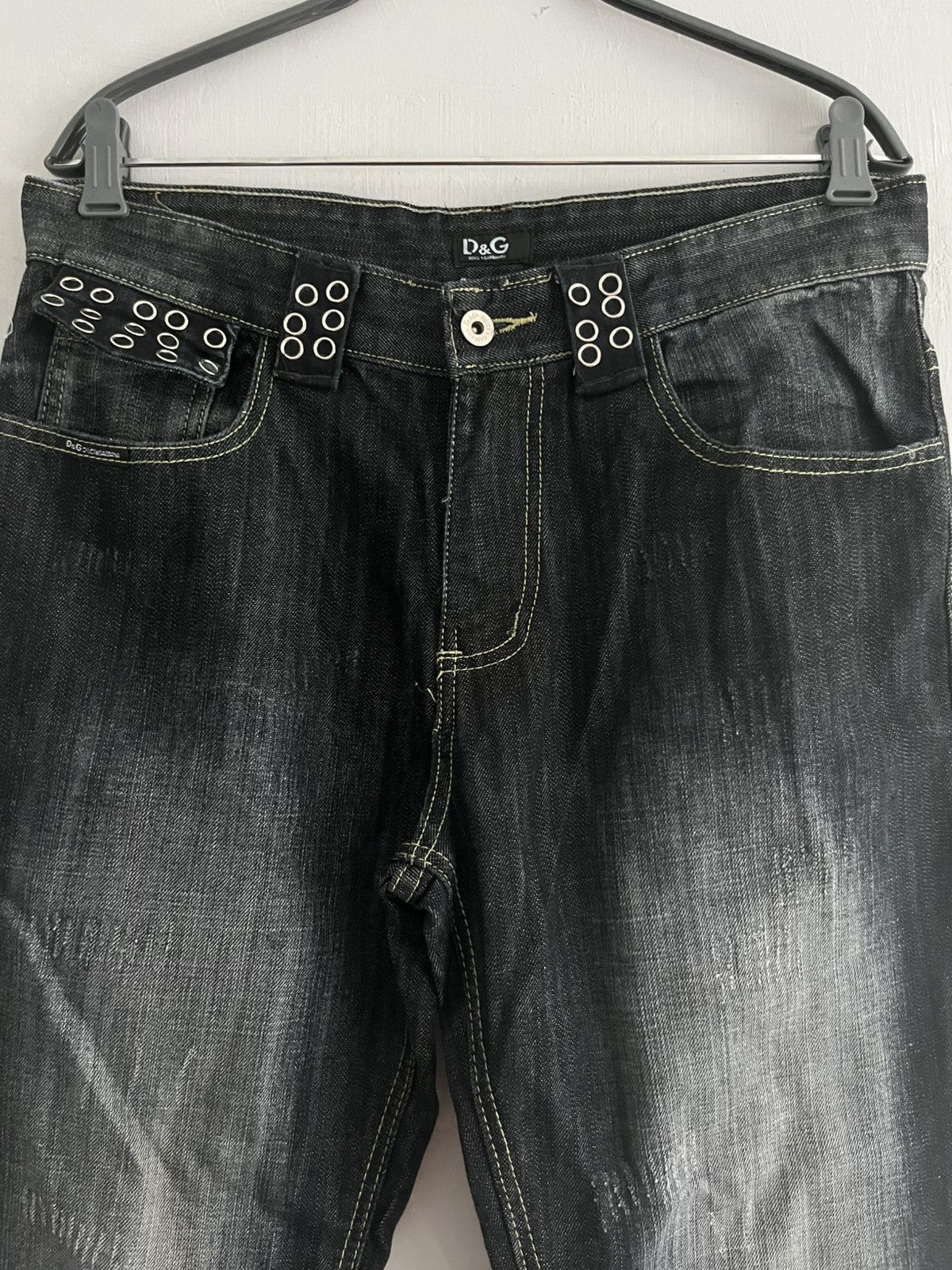 Dolce & Gabbana SS06 Dolce And Gabanna Eyelet Distressed Jeans Size US 33 - 4 Thumbnail