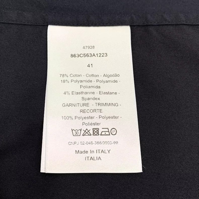 Dior Dior Black Logo Long Sleeve Cotton Shirt-2505 Size US M / EU 48-50 / 2 - 6 Thumbnail