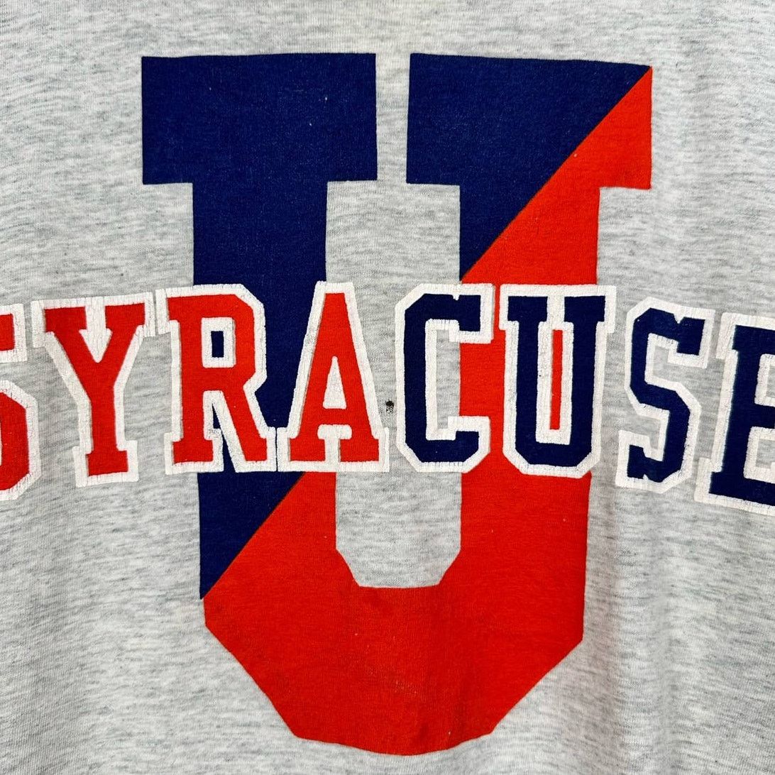 Fruit Of The Loom × Vintage Vintage 90s Syracuse University T Shirt Sz M gray USA Made Size US M / EU 48-50 / 2 - 7 Thumbnail